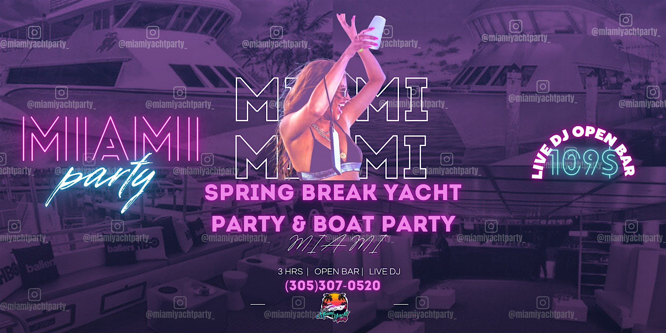 MIAMI YACHT PARTY – PARTY BOAT MIAMI | SPRING BREAK 2025 at 401 Biscayne Blvd – Miami, FL