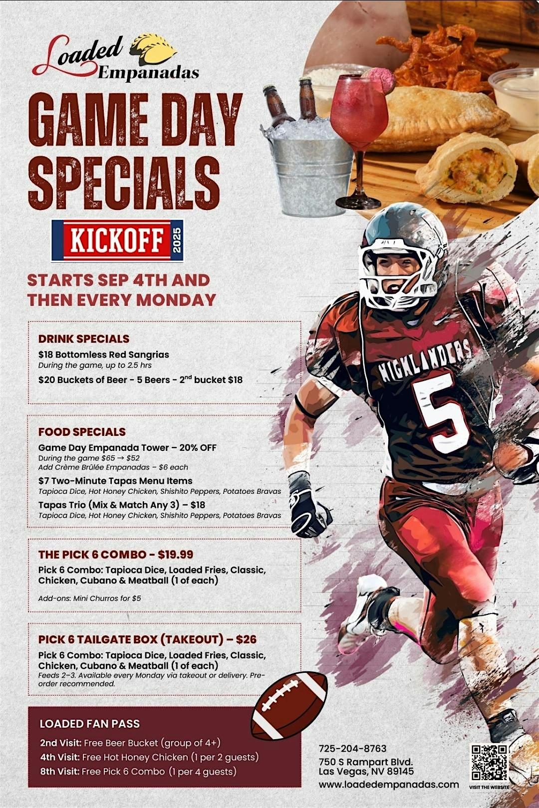 Game Day – Commissioners eat and drink for free at Loaded Empanadas – Las Vegas, NV