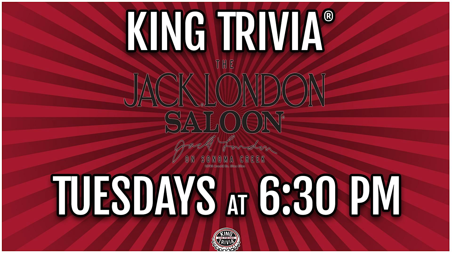 Trivia Night at The Saloon at The Jack London Lodge at The Saloon at The Jack London Lodge – Glen Ellen, CA