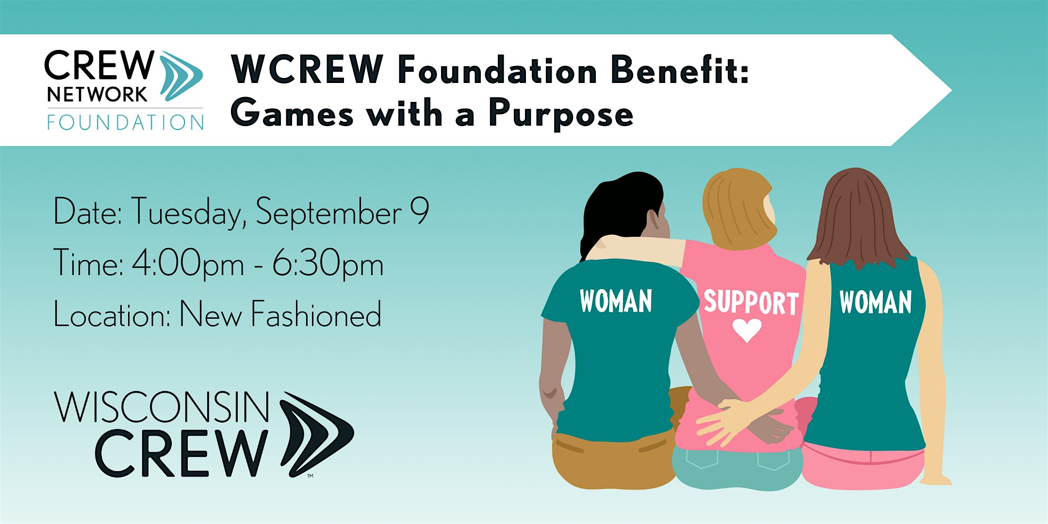 WCREW Foundation Benefit: Games with a Purpose at The New Fashioned – A Bars & Recreation Experience – Milwaukee, WI