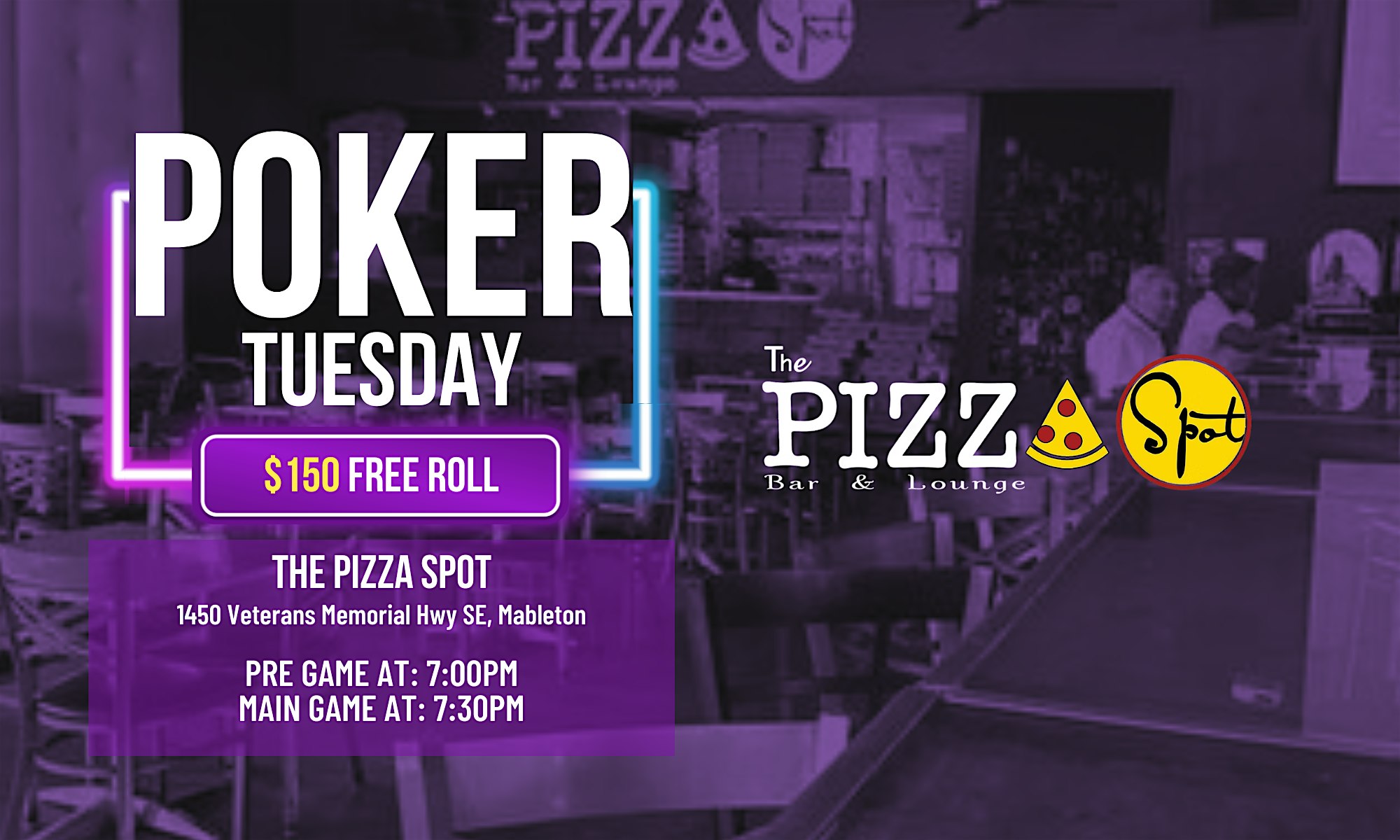 TUESDAY POKER NIGHT at THE PIZZA SPOT at The Pizza Spot – Mableton, GA