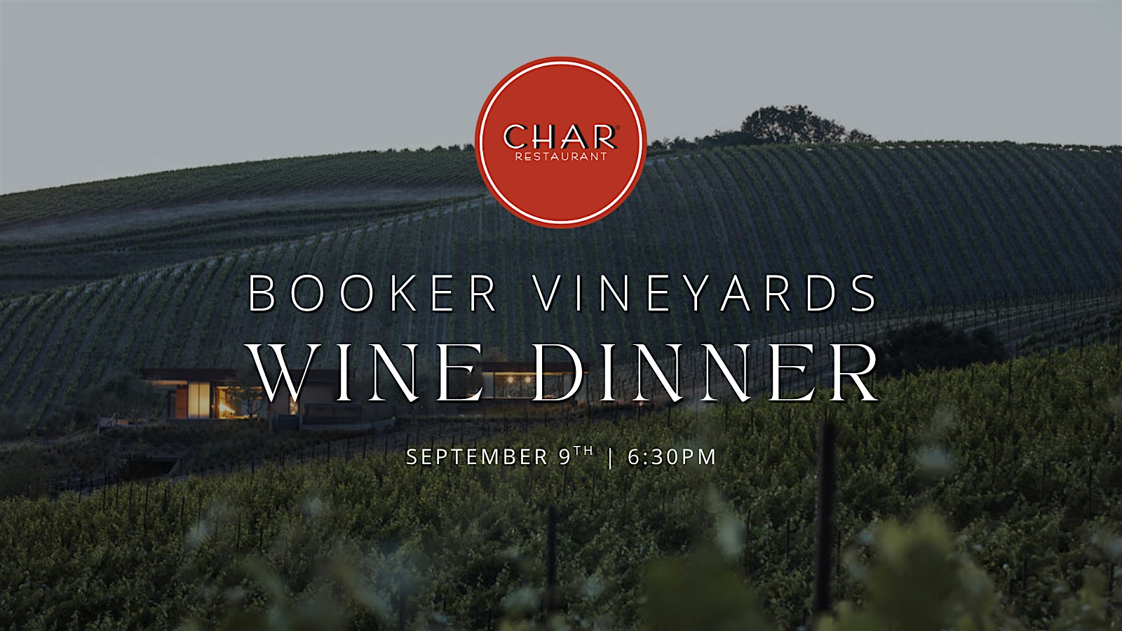 Booker Wine Dinner at Char Nashville at Char Restaurant – Nashville, TN
