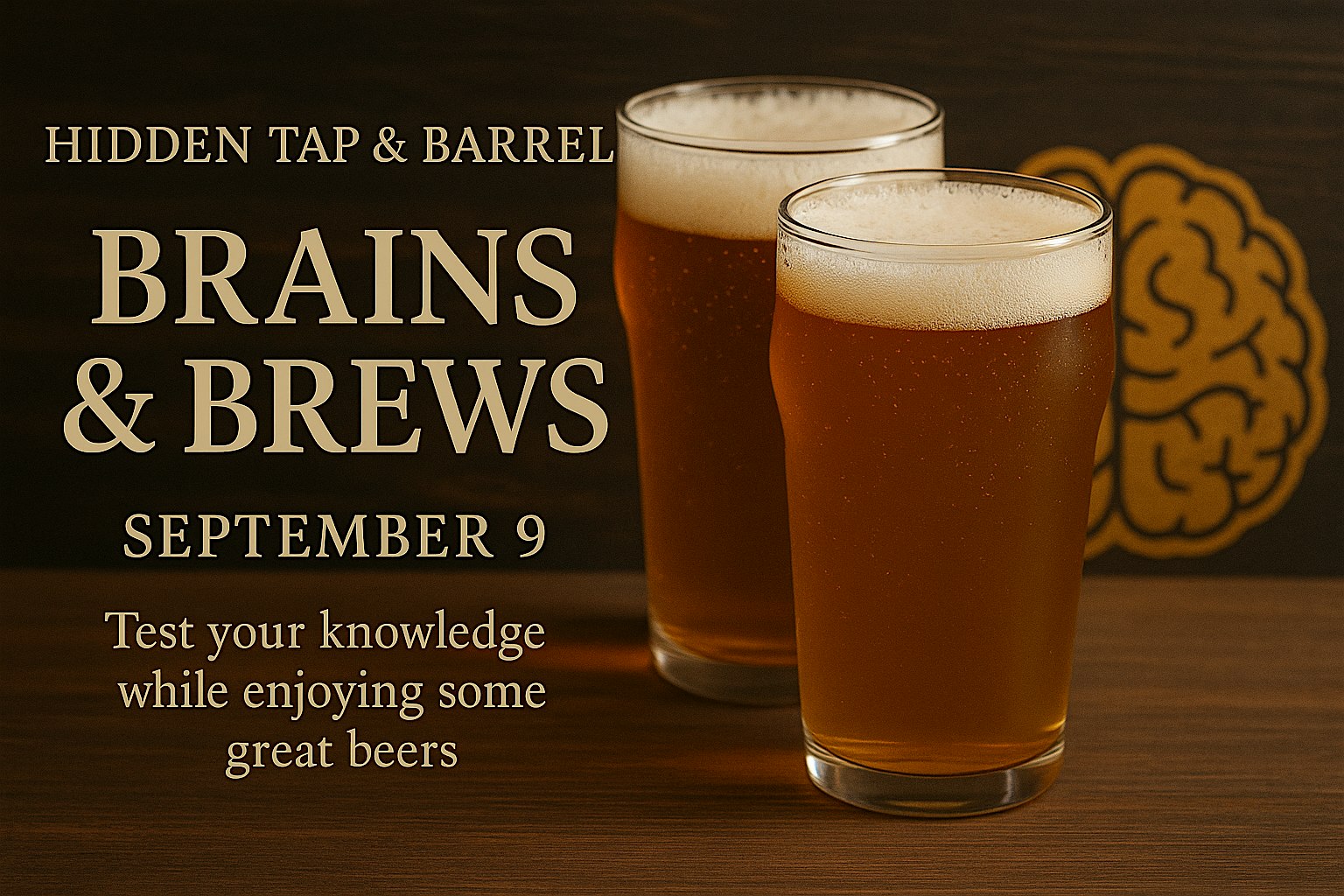 Brains & Brews at Hidden Tap and Barrel South San Francisco – South San Francisco, CA