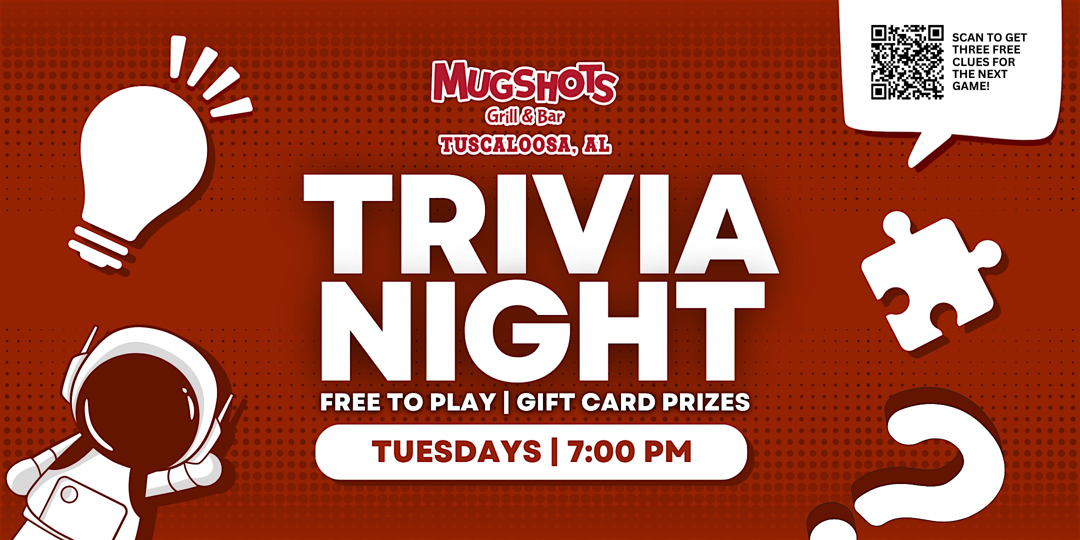 Trivia Night at Mugshots Grill and Bar-Tuscaloosa at Mugshots Grill and Bar – Tuscaloosa, AL – Tuscaloosa, AL