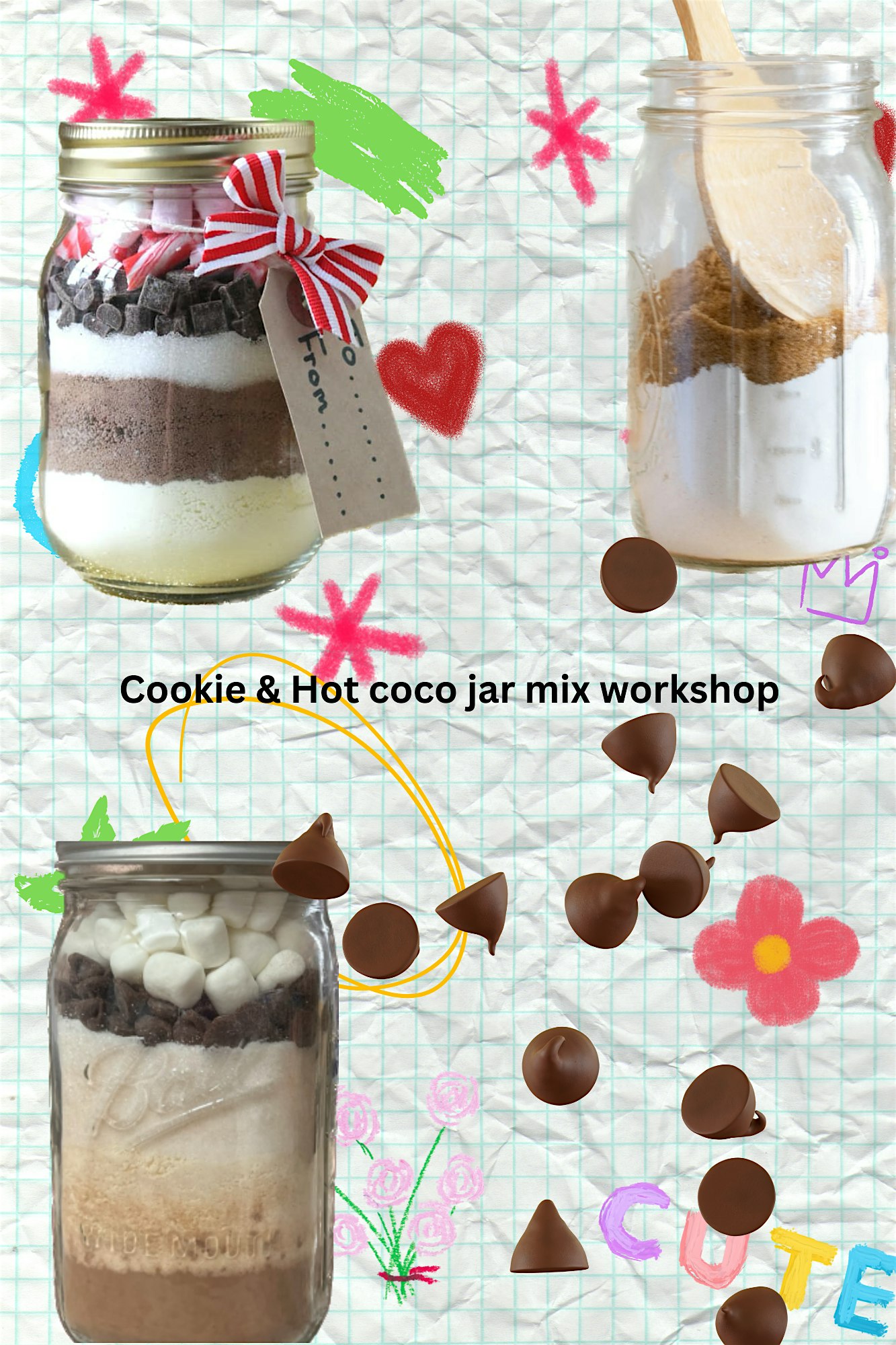 Cookie & Hot Chocolate Jar Workshop! (Wed, Fri & Sun) at Sweetie V’s Desserterie/Studio – Houston, TX