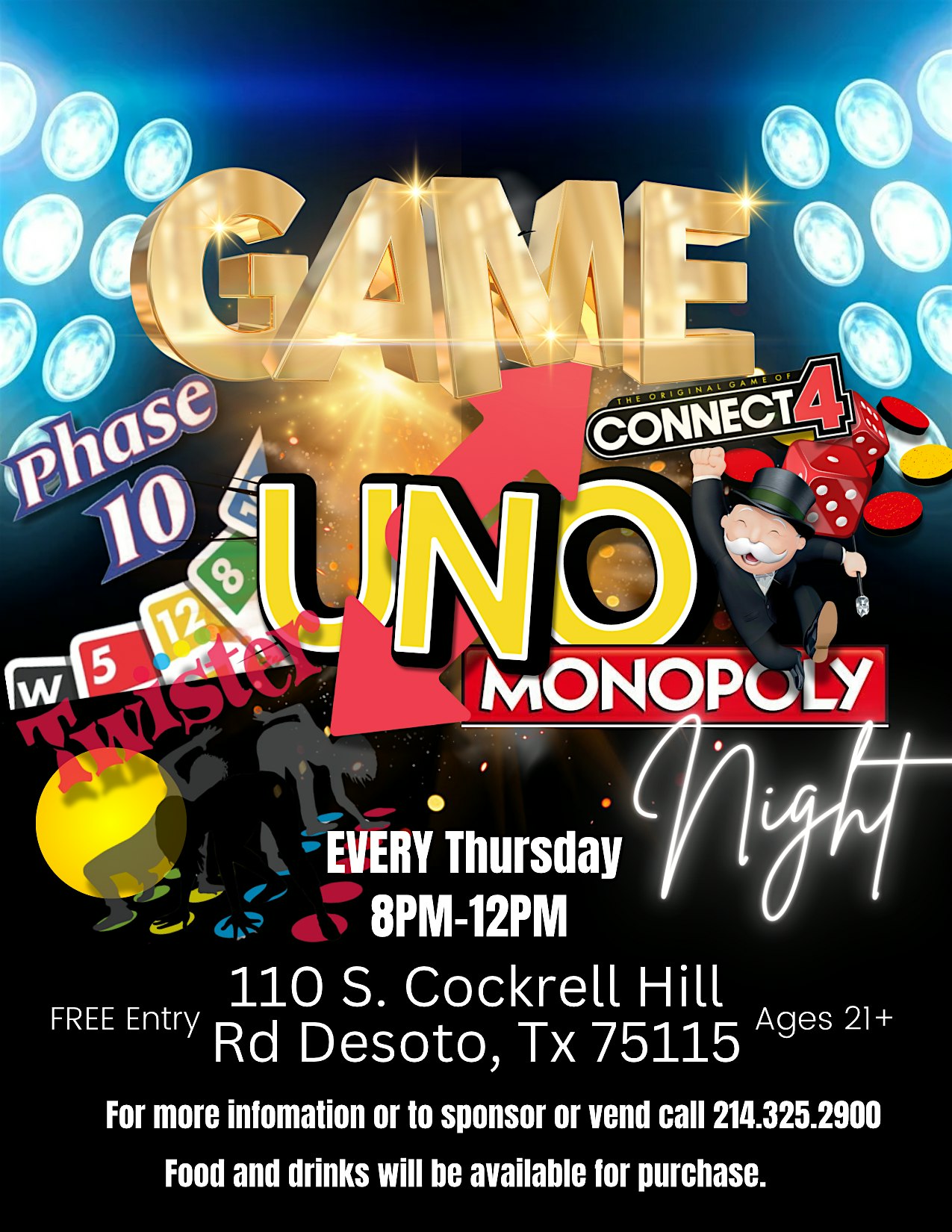 Game Night Thursdays at 110 S Cockrell Hill Rd – DeSoto, TX
