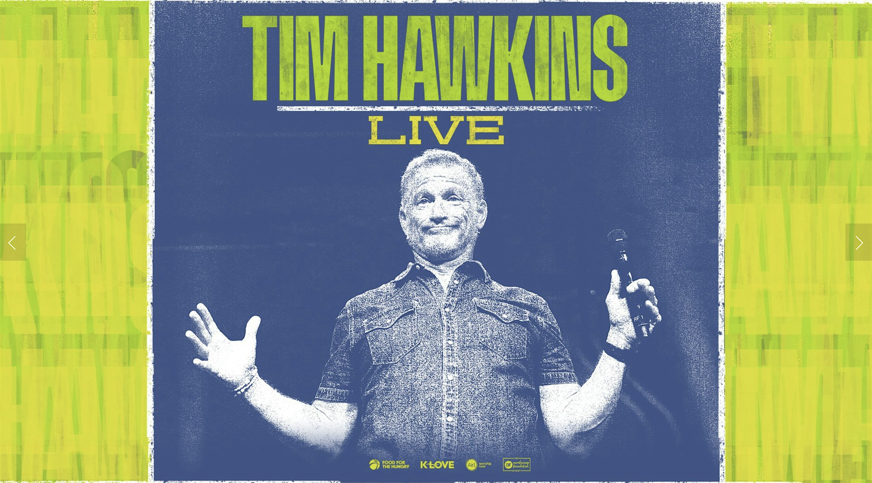 Food for the Hungry VOLUNTEER – Tim Hawkins /Topeka, KS at Topeka Performing Arts Center – Topeka, KS