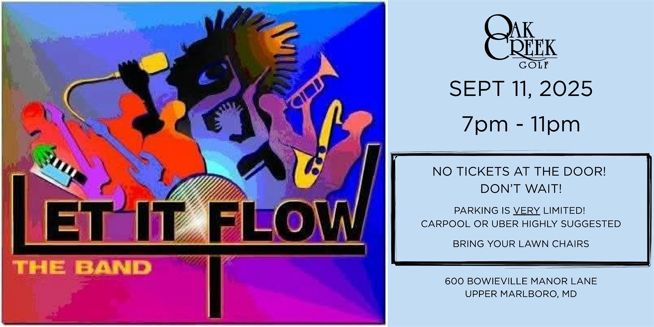 Let It Flow The Band @ Oak Creek Golf Club at Oak Creek Golf Club – Upper Marlboro, MD