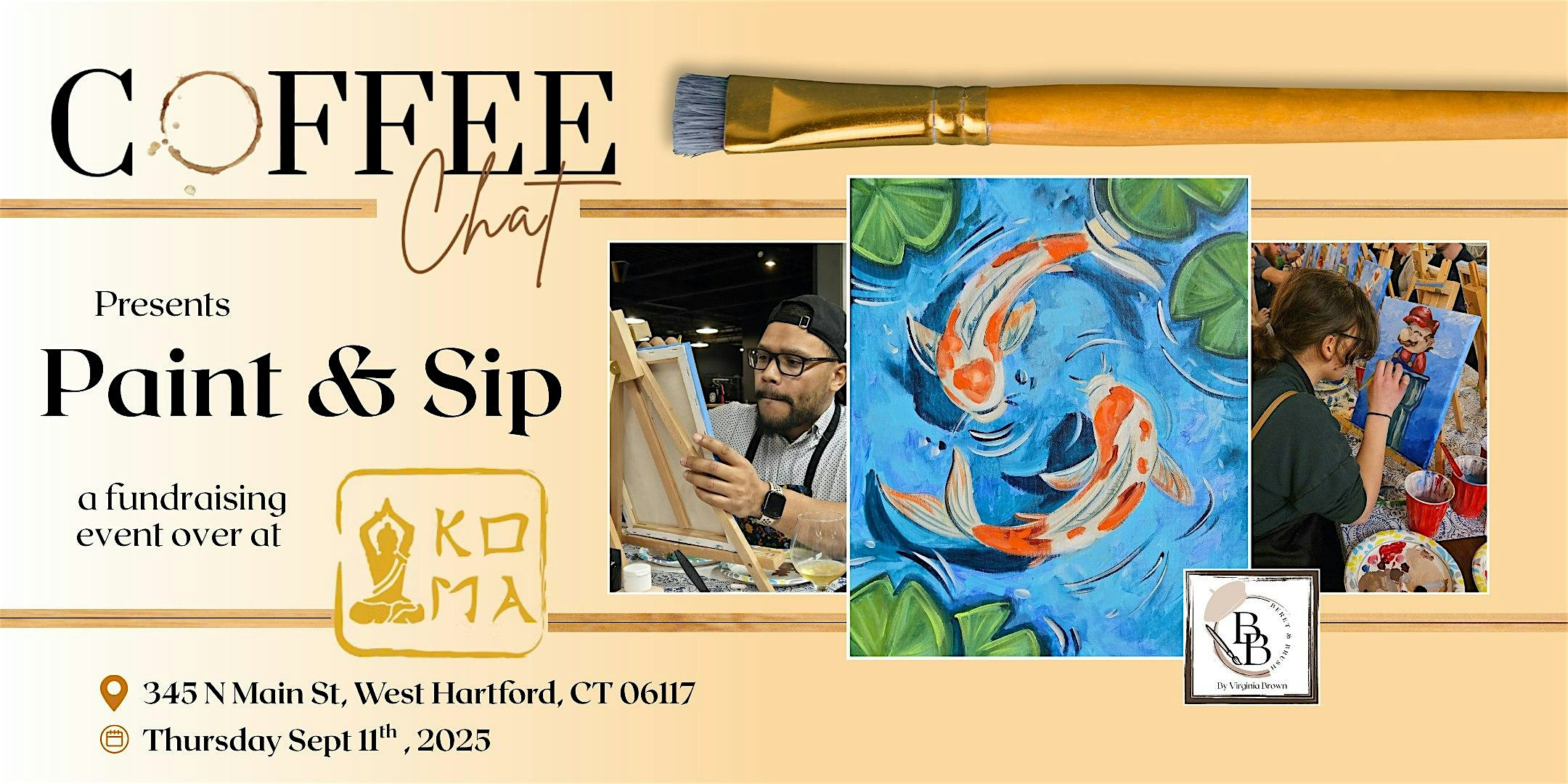 Koi Fish Paint & Sip Fundraiser at 345 N Main St – West Hartford, CT