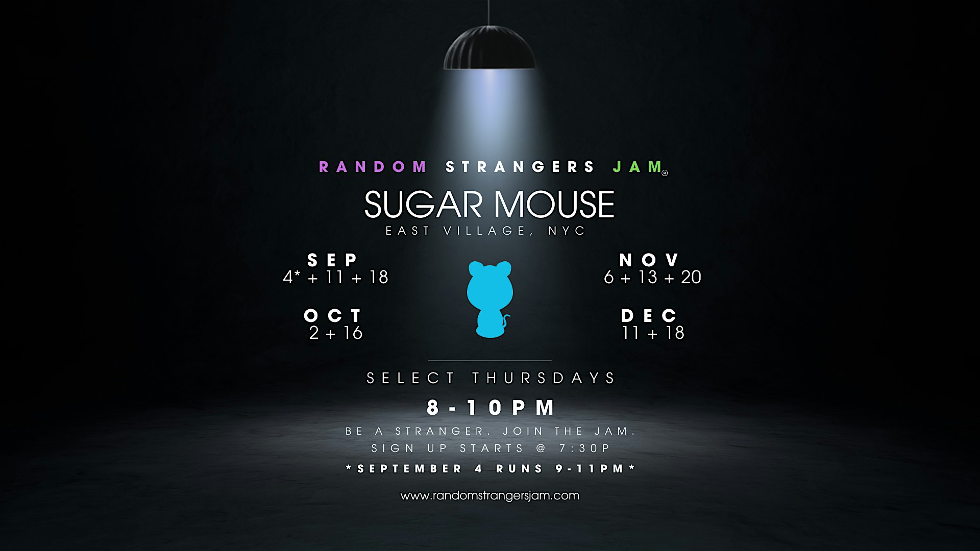 Select Thursdays- Random Strangers Jam @ Sugar Mouse – Free NYC Jam Session at Sugar Mouse NYC – New York, NY
