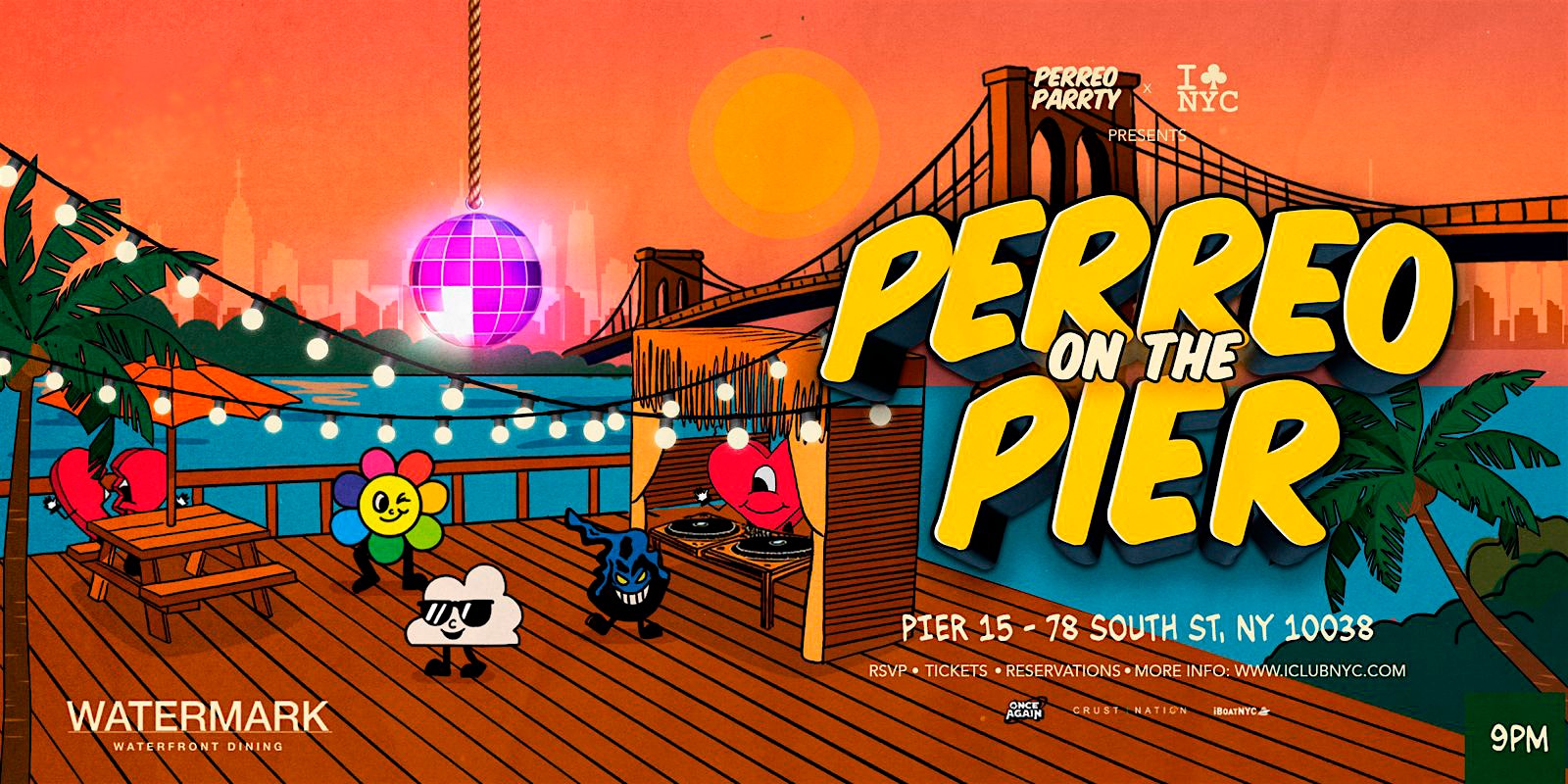 09/12 PERREO ON THE PIER – REGGAETON PARTY @ WATERMARK PIER 15 NYC at Watermark – New York, NY