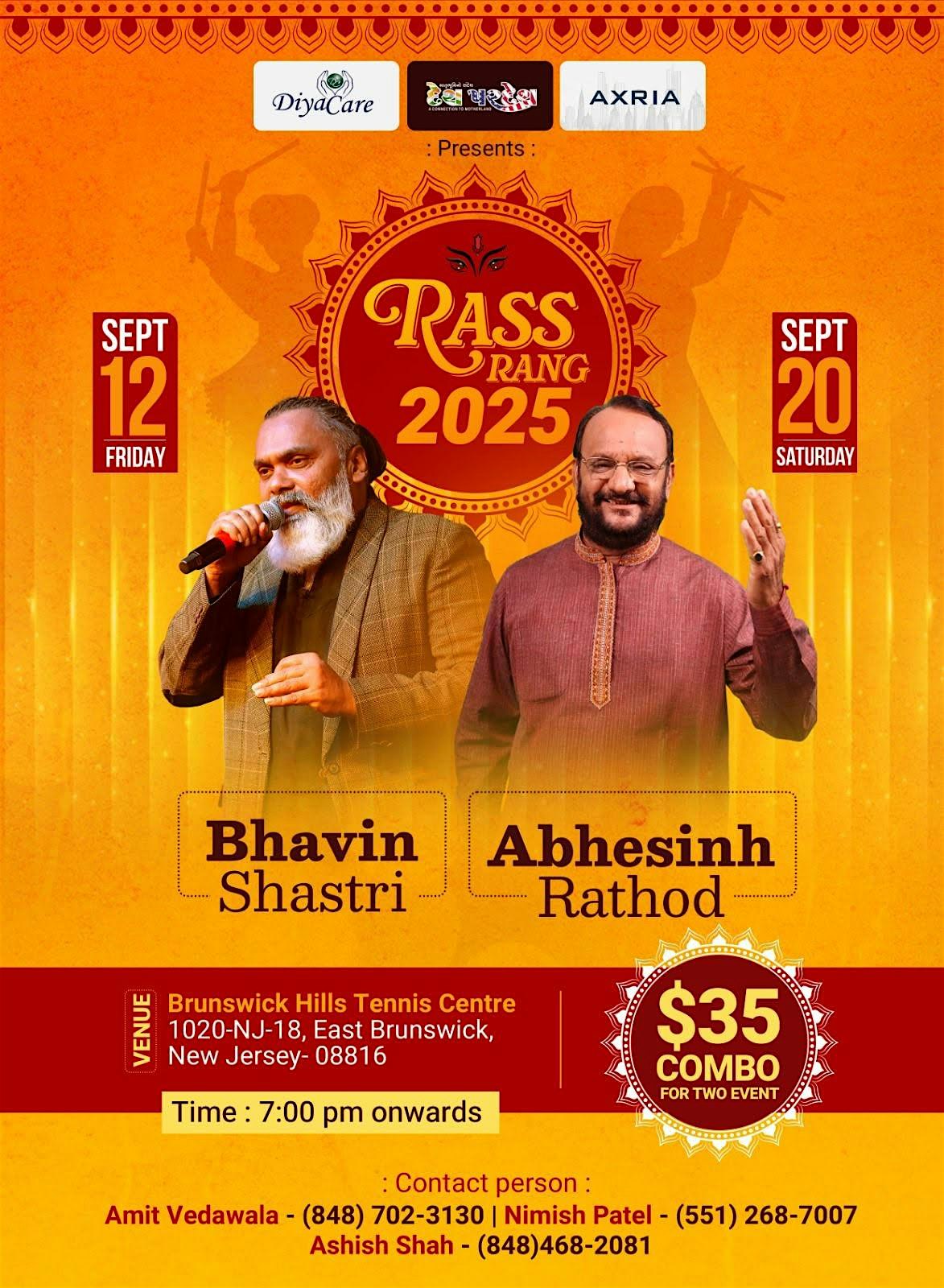 Garba -Bhavin Shastri & Abhesinh Rathod at Brunswick Hills Tennis Center – East Brunswick, NJ