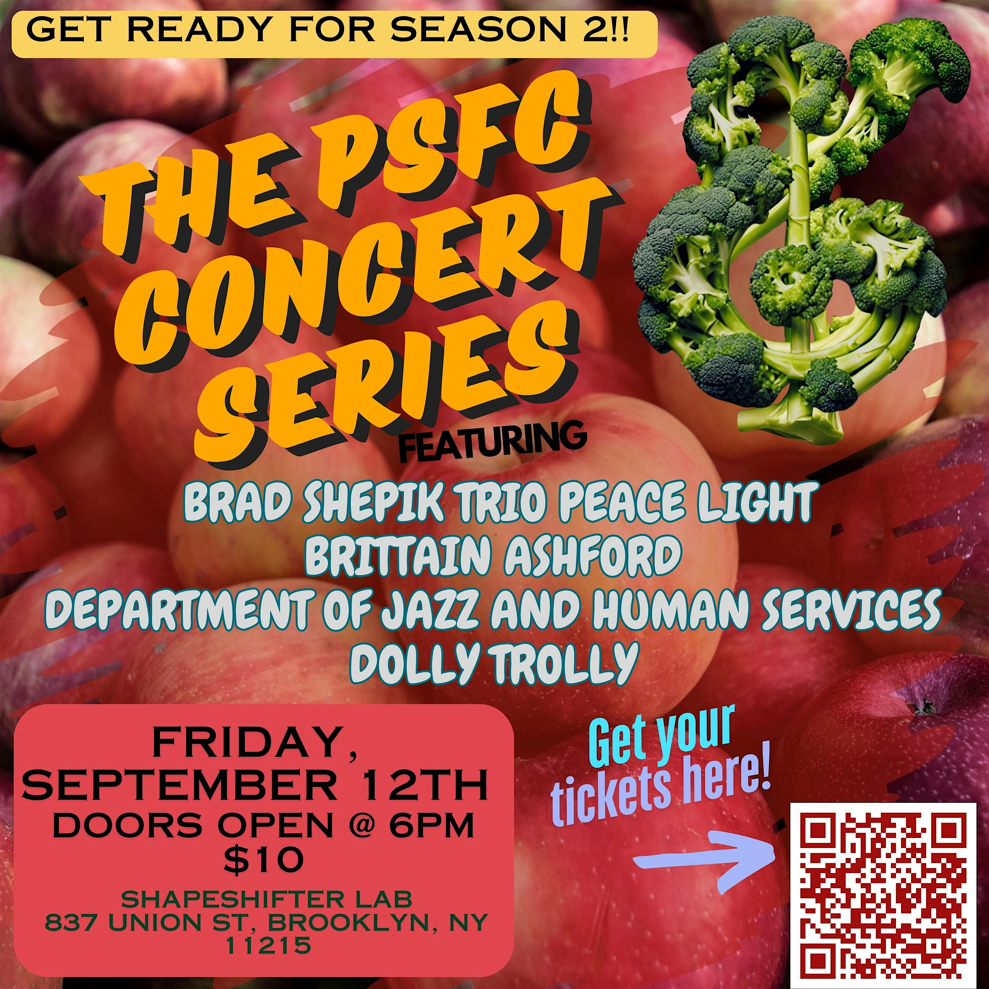 The Park Slope Food Coop Concert Series #9 at ShapeShifter Lab – Brooklyn, NY