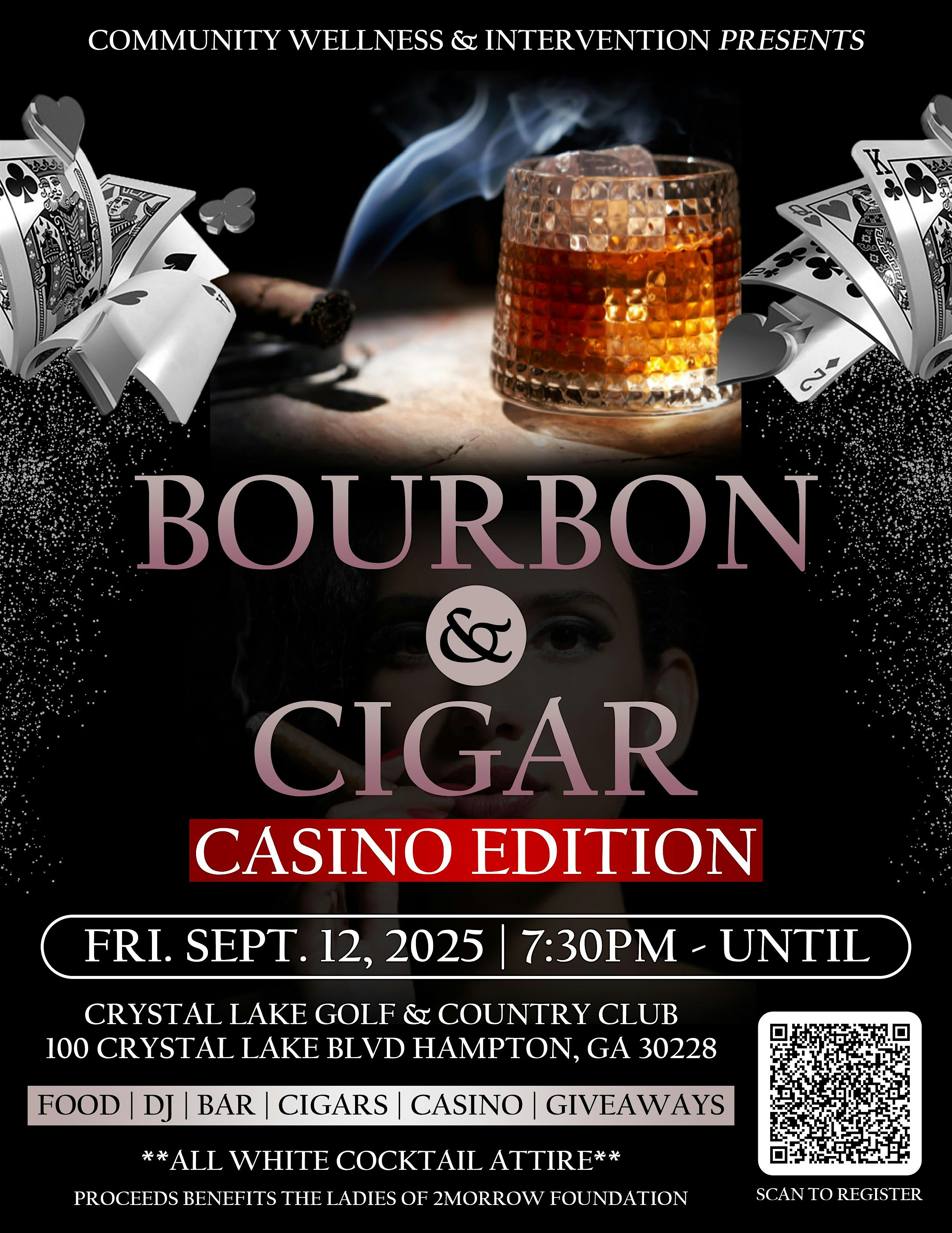 Bourbon & Cigar: Casino Edition! at Crystal Lake Golf & Country Club – Hampton, GA