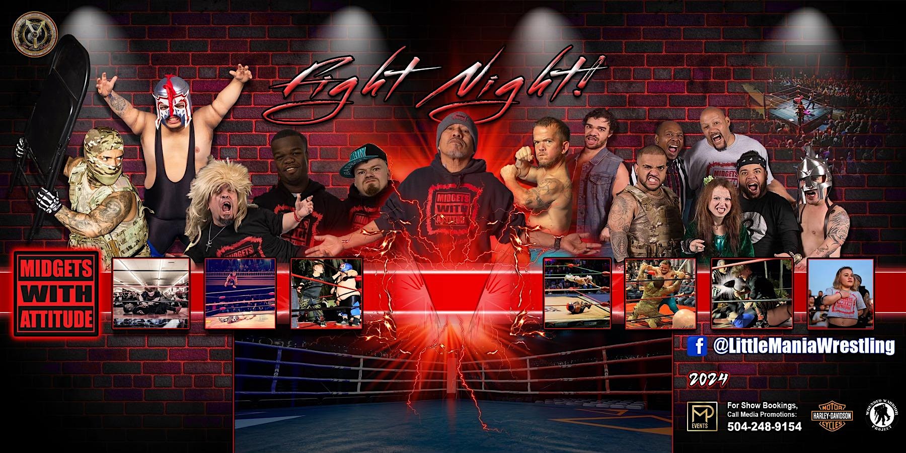 Midgets with Attitude Wrestling! Wilmington, NC at Barzarre – Beer, Spirits, Tacos, Hookah & Music – Wilmington, NC