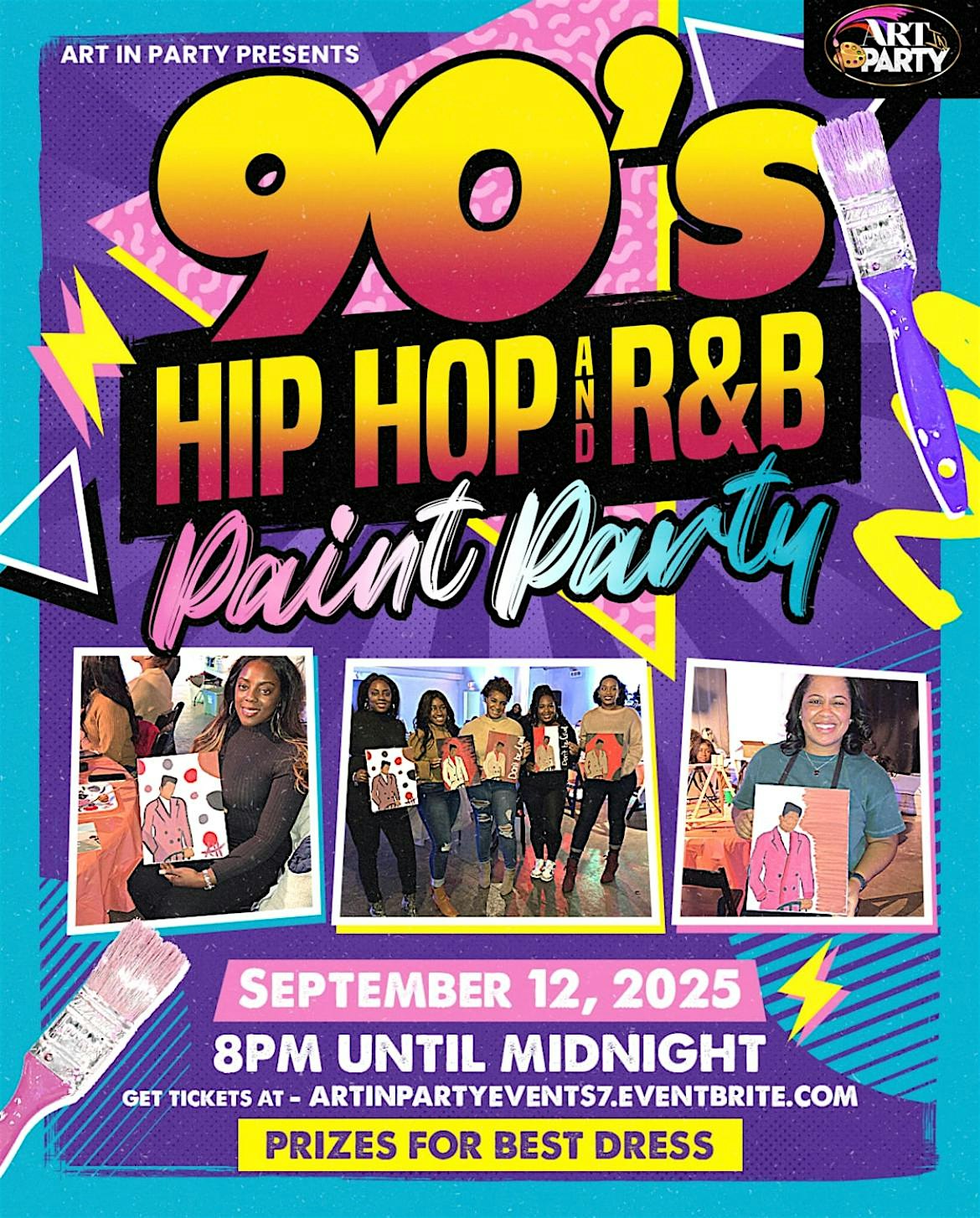90’s Hip Hop n R&B Paint Party at 1121 Providence St – Houston, TX