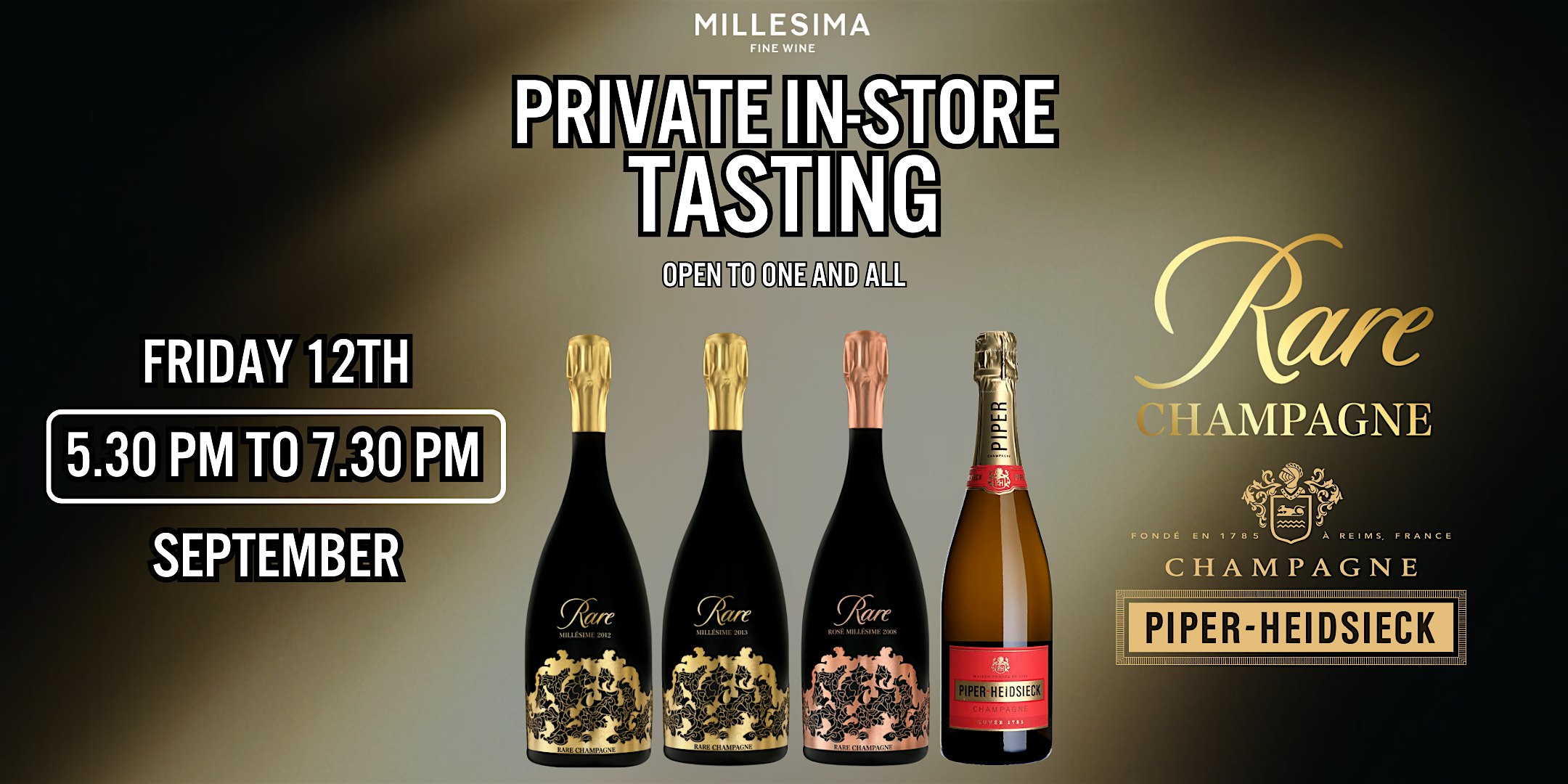 Private Champagne Tasting – The Rare & Piper-Heidsieck Collection at Millesima USA LLC – New York, NY