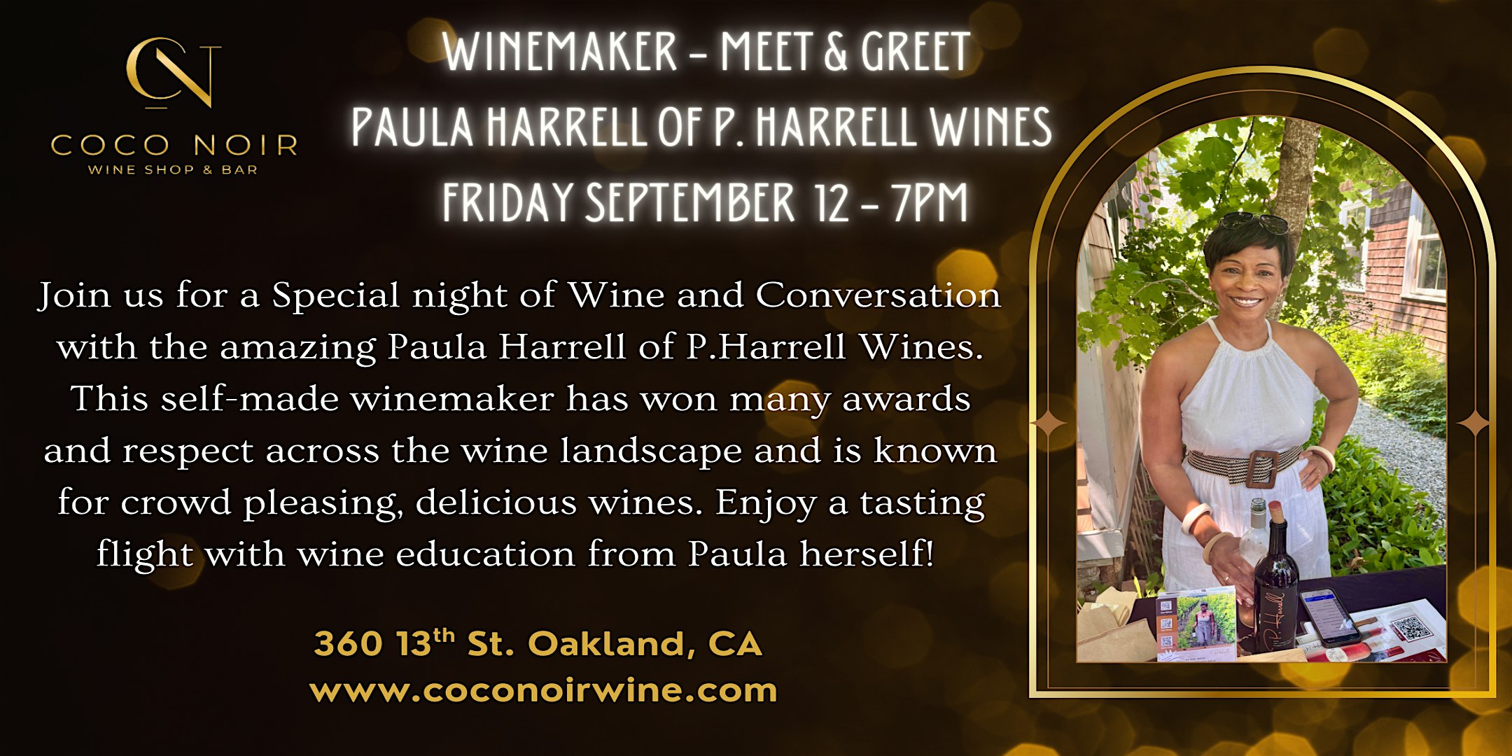 CoCo Noir Winemaker Series: An Evening with Paula Harrell Wines at CoCo Noir Wine Shop & Bar – Oakland, CA