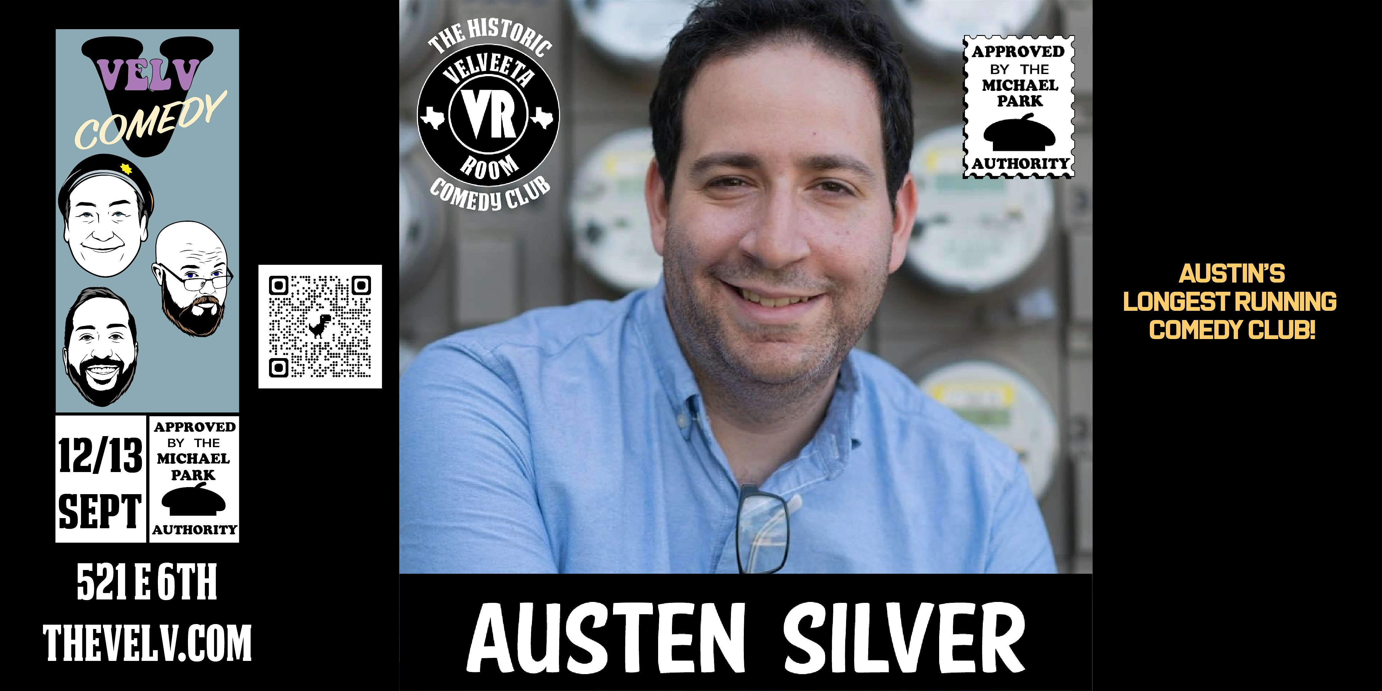 Austen Silver – Live Standup Comedy! at The Velveeta Room, East 6th Street, Austin, TX, USA – Austin, TX