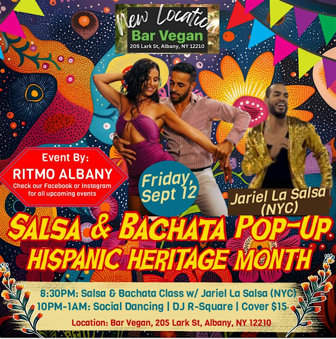 Salsa & Bachata Pop-Up at Bar Vegan: Hispanic Heritage Month Celebration at Bar Vegan – Albany, NY