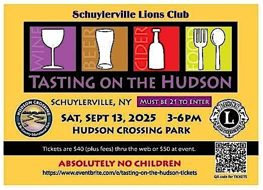 TASTING ON THE HUDSON at Hudson Crossing Park – Schuylerville, NY