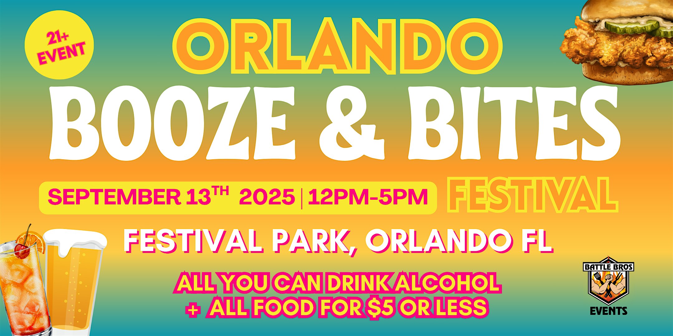Orlando Booze & Bites Fest at Festival Park – Orlando, FL