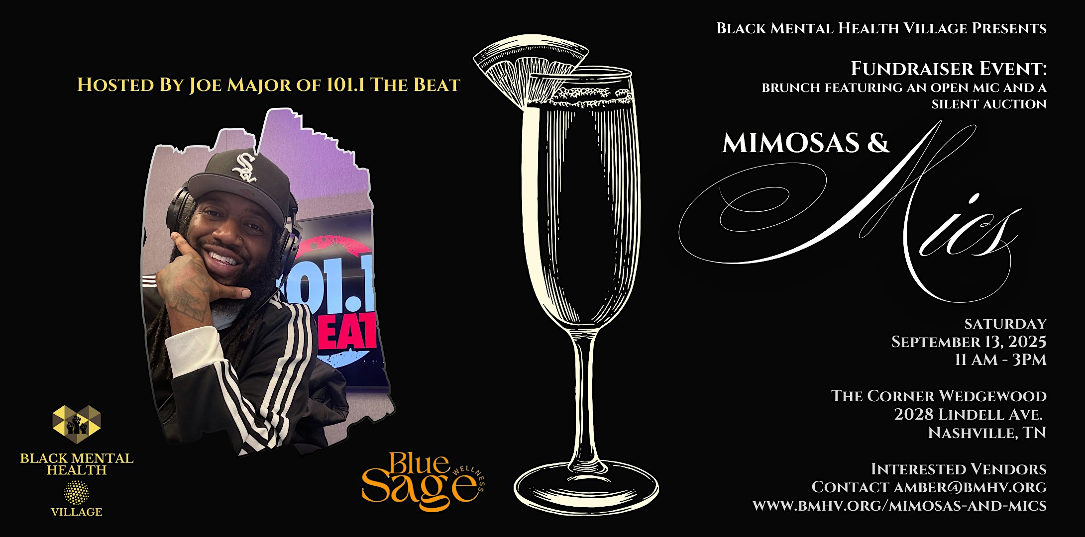 Mimosas and Mics: Brunch and Open Mic Fundraiser Event at The Corner Wedgewood – Nashville, TN