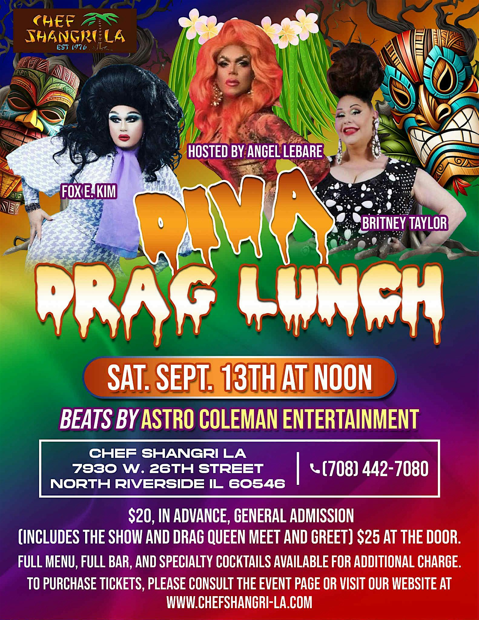 Angel’s Diva Drag Brunch at Chef Shangri La at Chef Shangri-La – North Riverside, IL