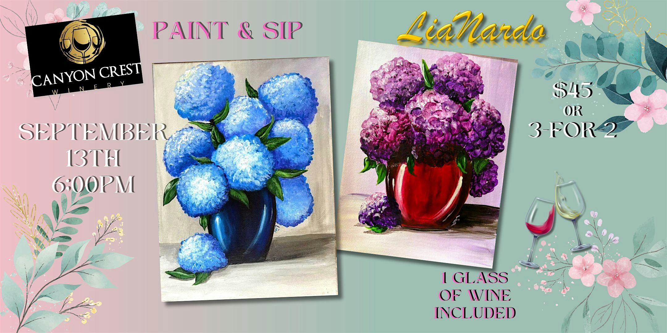 Paint & Sip with LiaNardo Mobile Paint & Sip at Canyon Crest Winery! at Canyon Crest Winery – Riverside, CA