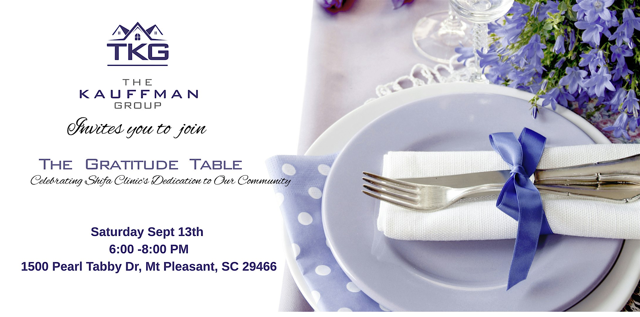 The Gratitude Table at 1500 Pearl Tabby Dr – Mount Pleasant, SC