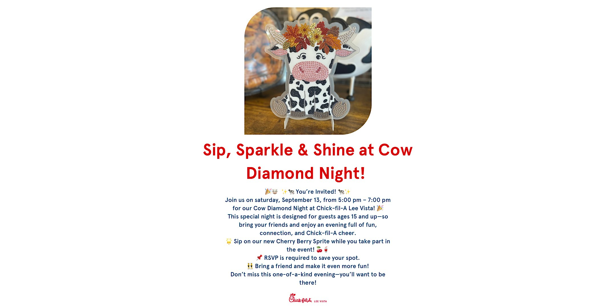 Sip, Sparkle & Shine at Cow Diamond Night! at 6350 S Semoran Blvd – Orlando, FL