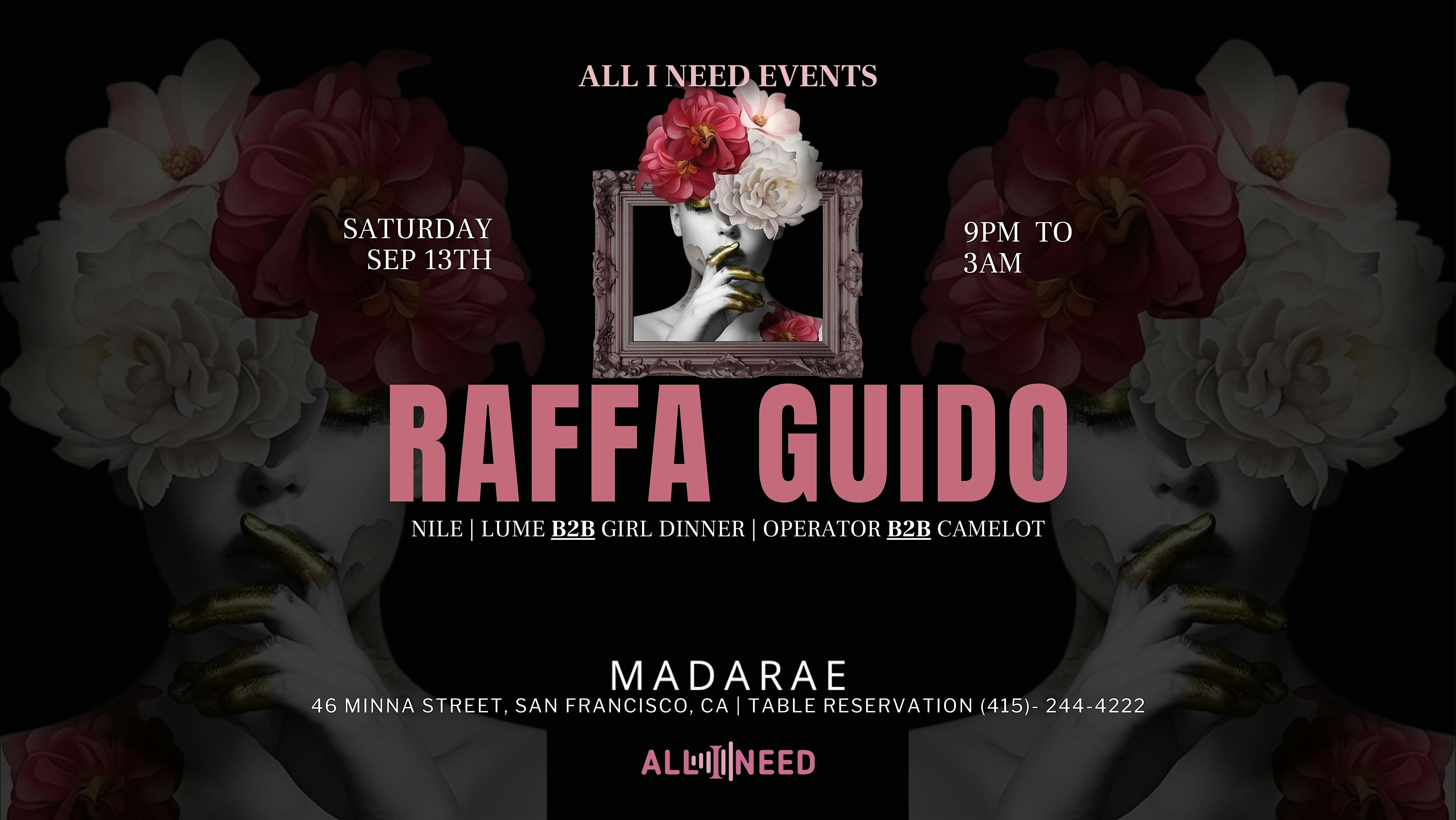 RAFFA GUIDO [Afro House] at Madarae at MadaRae San Francisco – San Francisco, CA