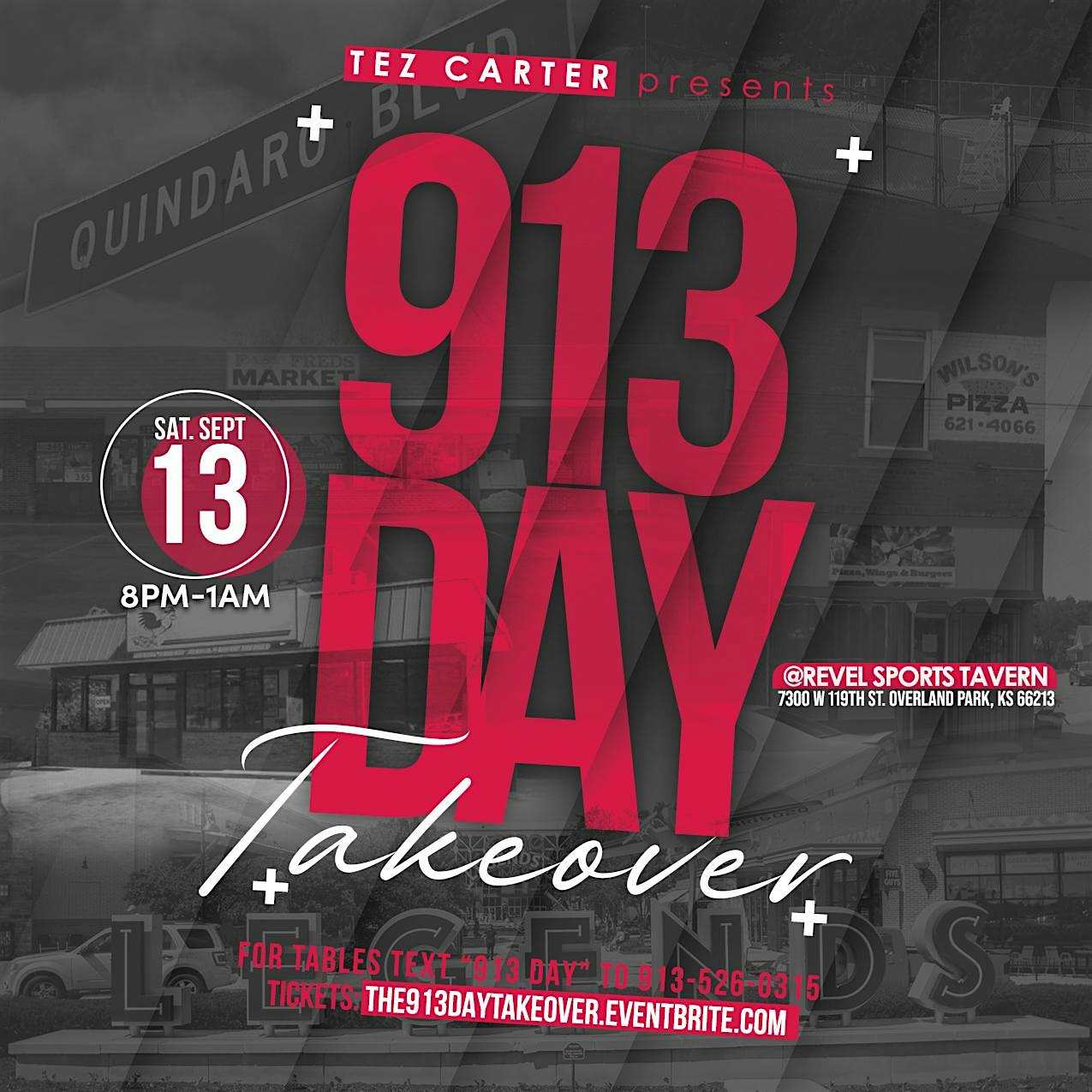 The 913 Day Takeover at Revel Sports Tavern – Overland Park, KS