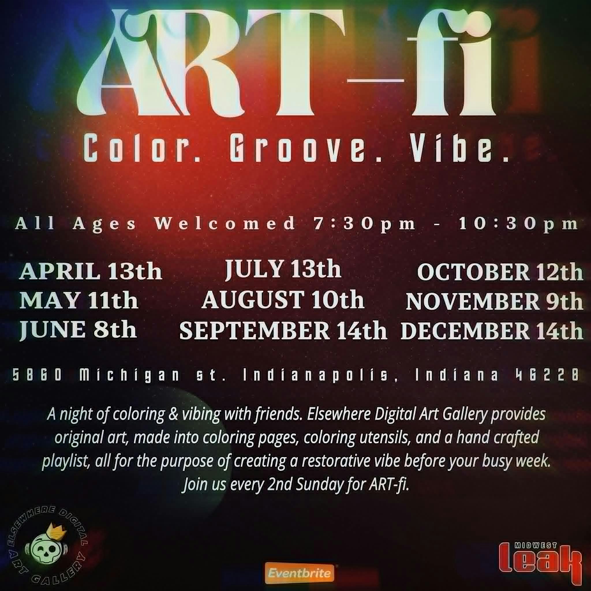 Art-Fi: Color. Groove. Vibe. at Midwest Leak Studio – Indianapolis, IN