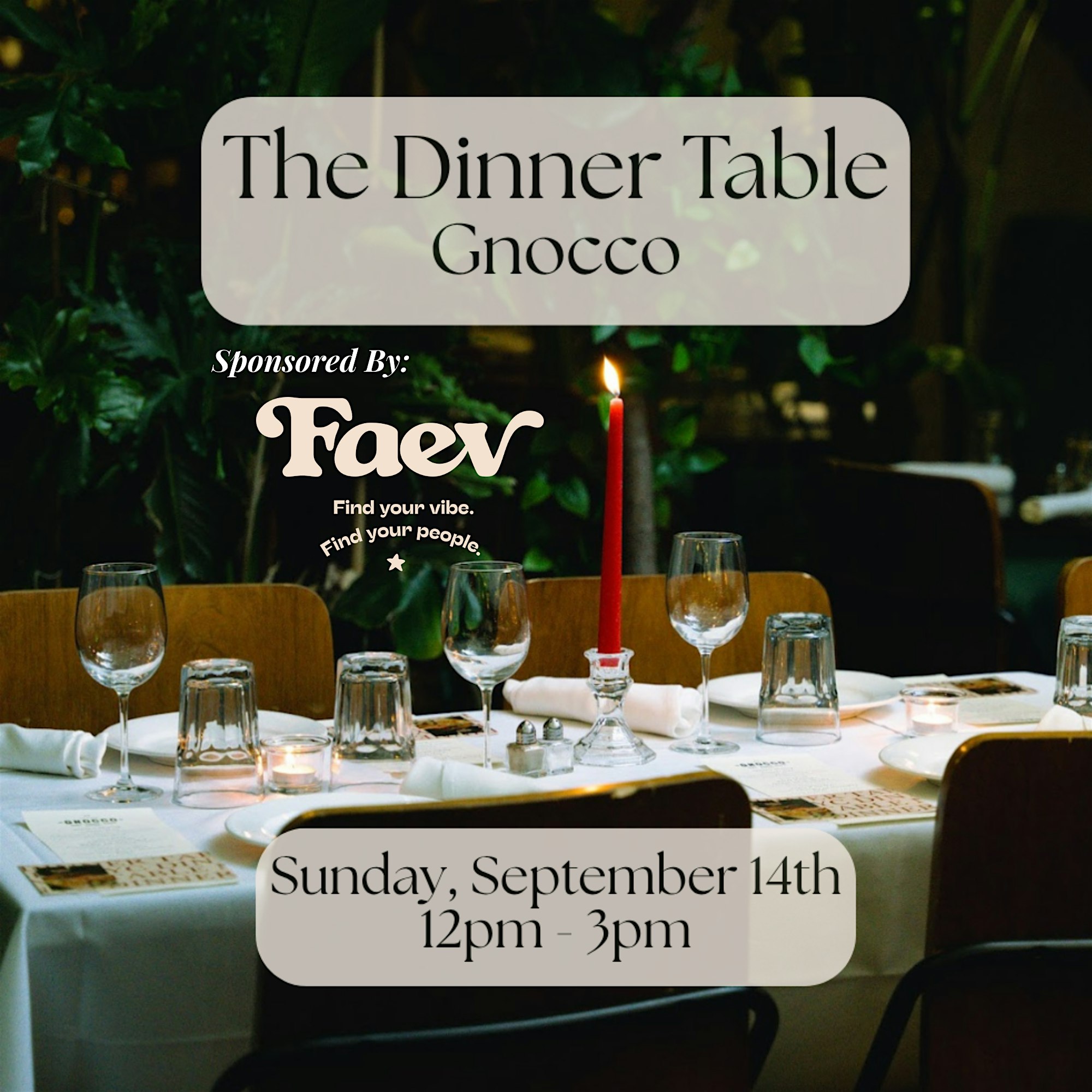 The Dinner Table x Faev: “New to New York” Brunch at Gnocco (East Village) at Gnocco – New York, NY
