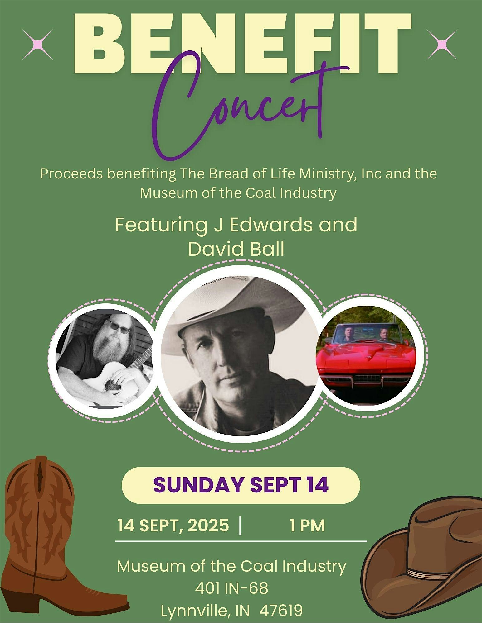 Country Concert David Ball with special guest J Edwards at The Museum of the Coal Industry – Lynnville, IN