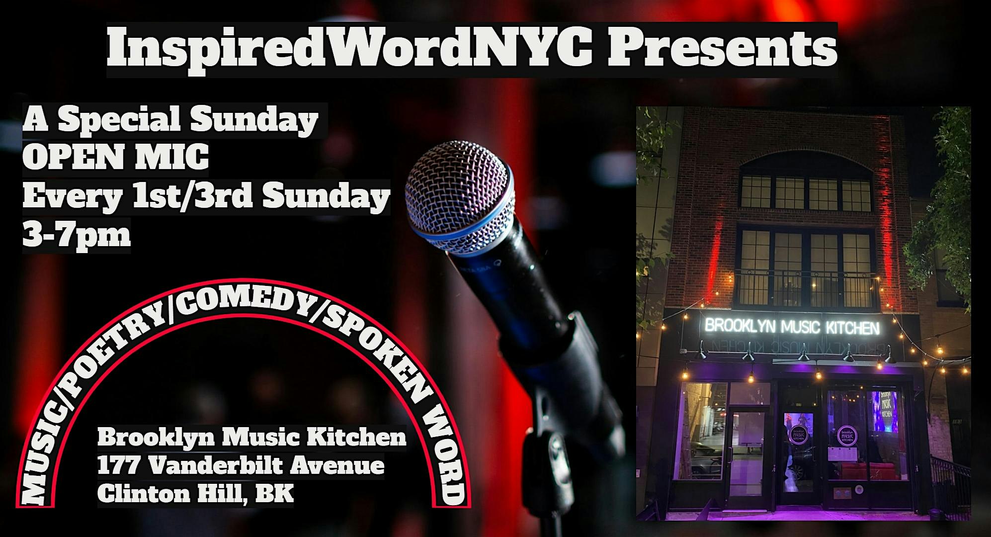 Sunday Afternoon LIVE Showcase & Open Mic @ Brooklyn Music Kitchen at Brooklyn Music Kitchen – Brooklyn, NY