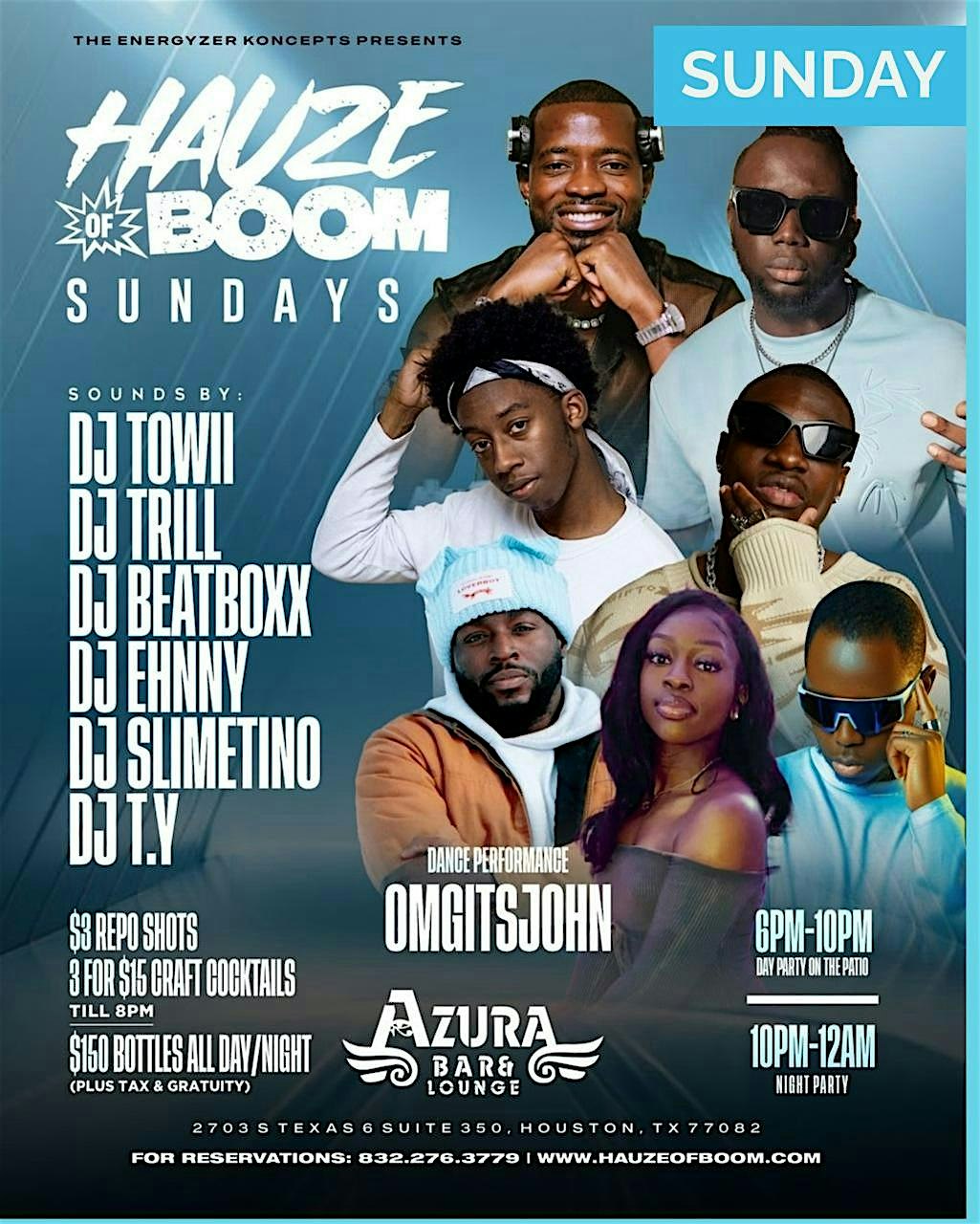 Sunday Hauze Of Boom at AZURA BAR & LOUNGE – Houston, TX