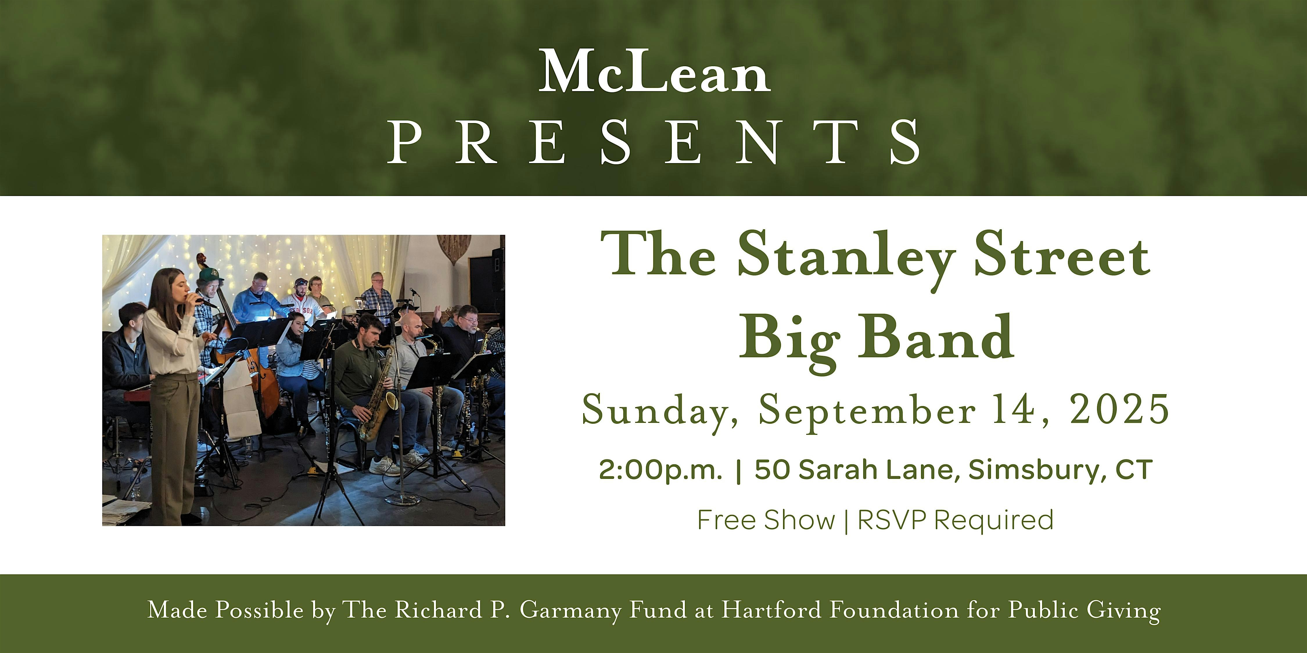 The Stanley Street Big Band at 50 Sarah Ln – Simsbury, CT