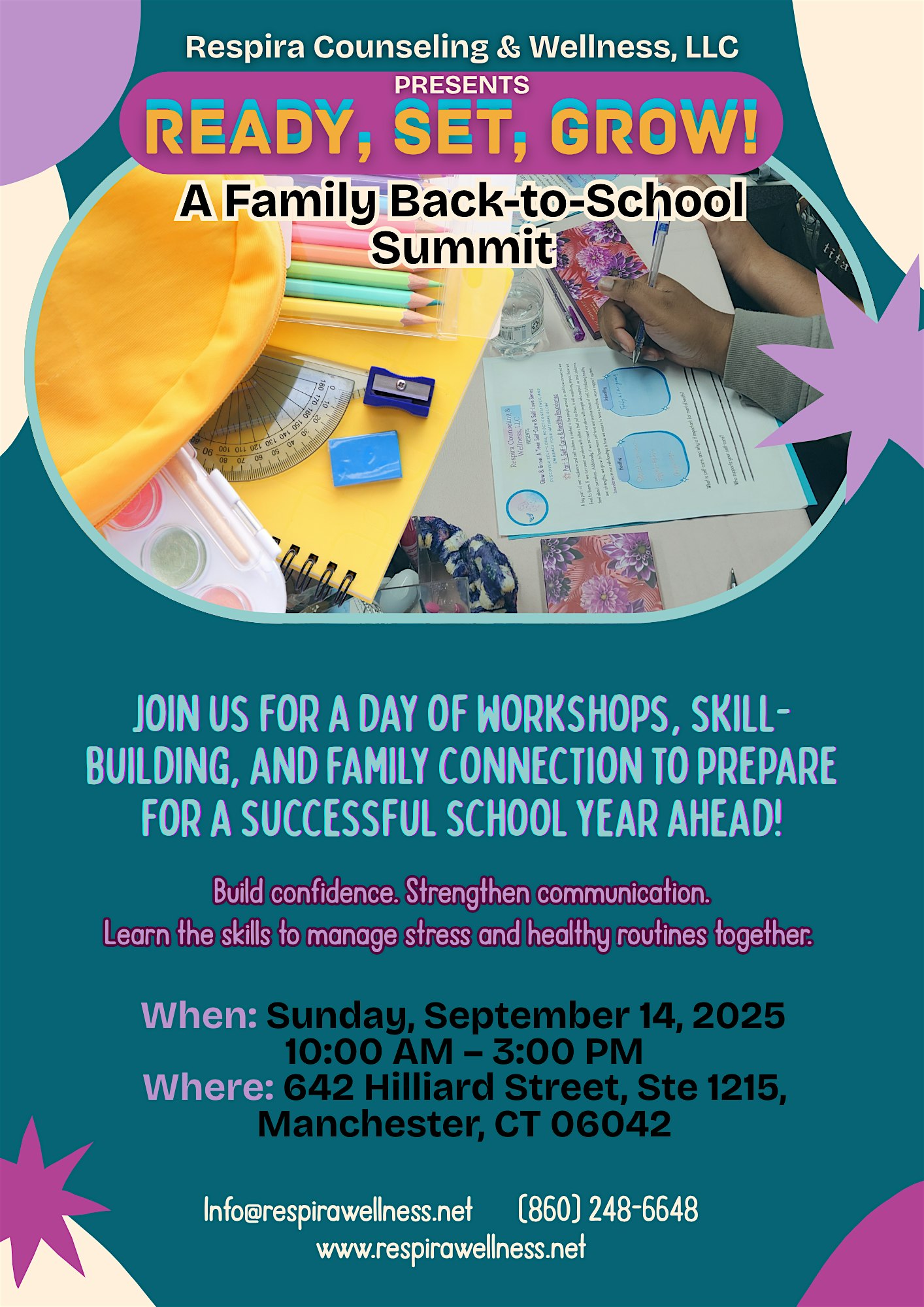 Ready, Set, Grow!: A Family Back to School Summit at The Pearl Aura – Manchester, CT