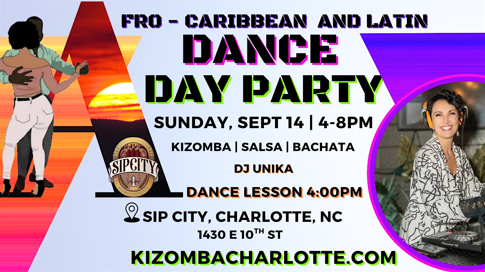 Day Social! Latin and Afro-Caribbean Music (Kizomba lesson included) at Sip City Market & Bottle Shop – Charlotte, NC