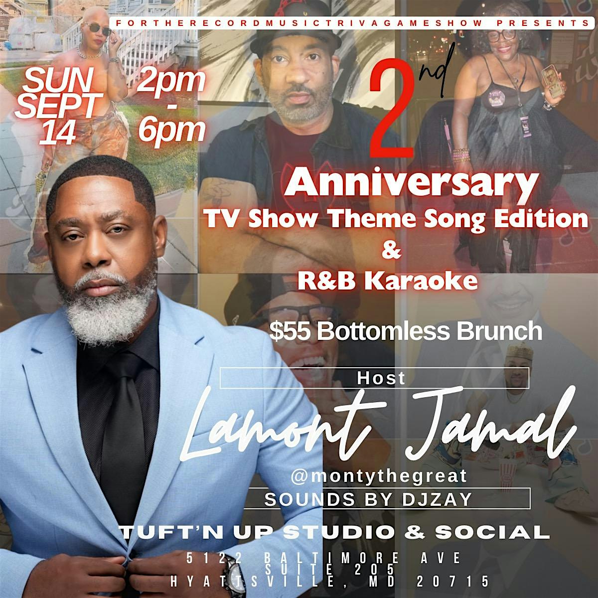 TV Show Theme Song Music Trivia & R&B Karaoke Brunch at Tuft’n Up Studio & Social – Hyattsville, MD