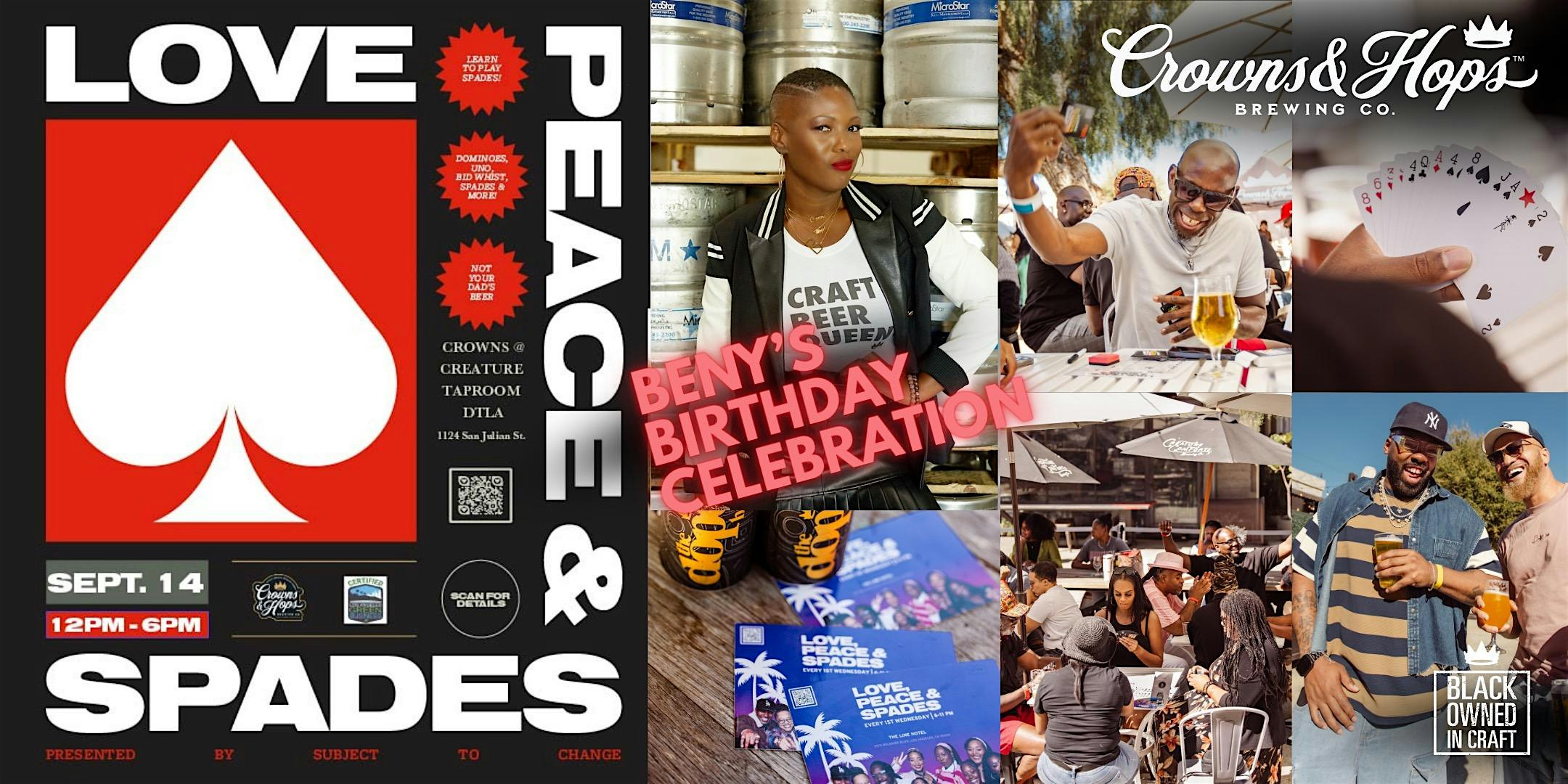 Crowns & Hops x Love, Peace & Spades Presents: Not Your Dad’s Game Night at Creature Comforts Taproom and Brewery – Los Angeles, CA