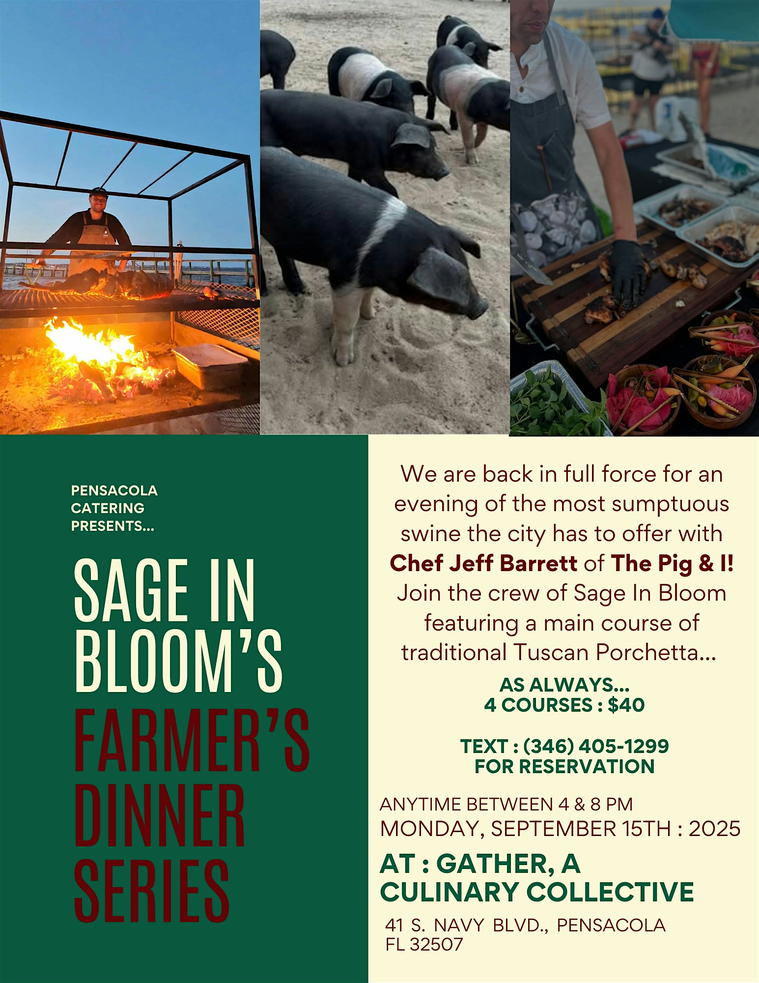 Sage In Bloom #7 : Prince of Porchetta Edition at Gather, A Culinary Collective – Pensacola, FL