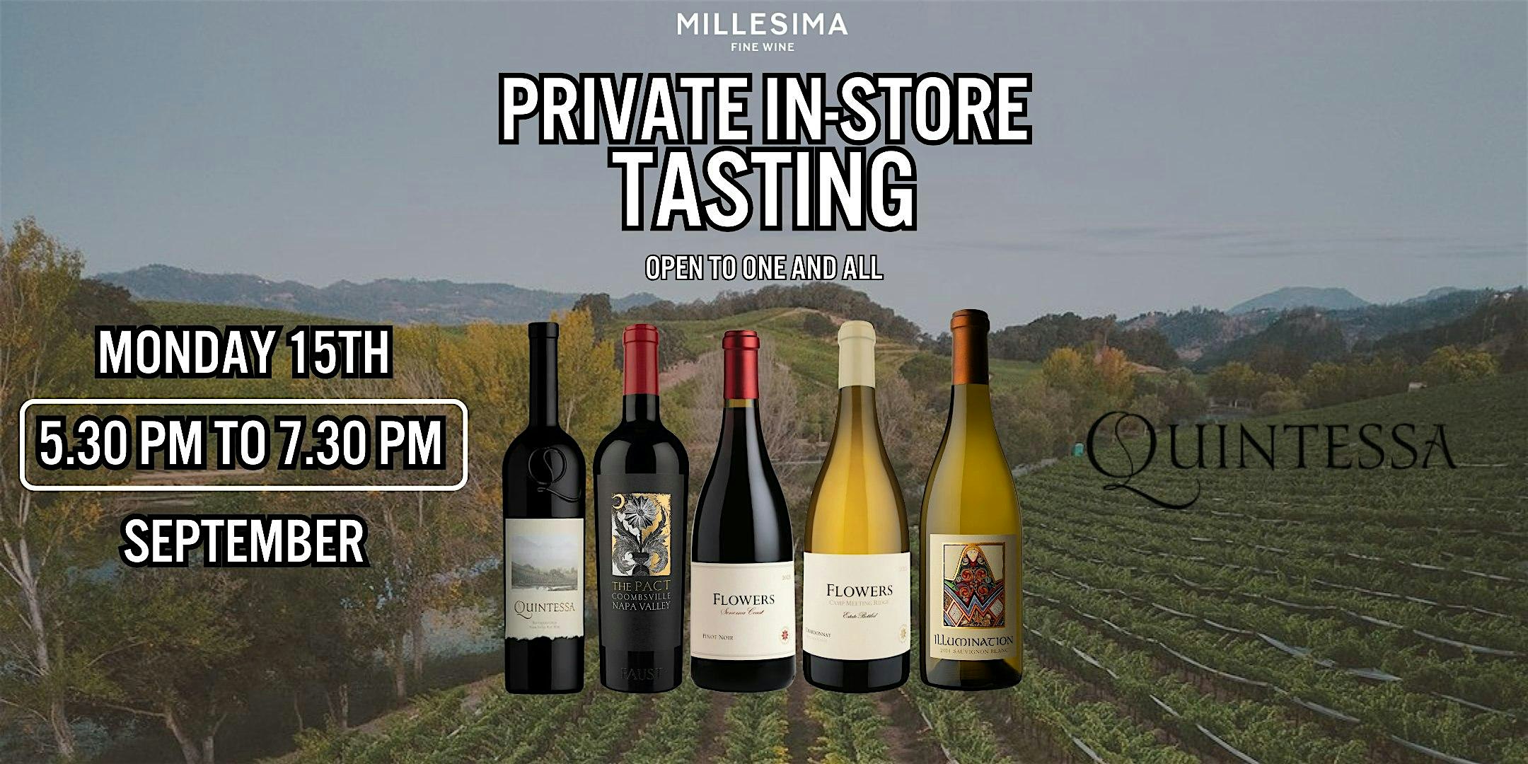 Private Huneeus Vintners Tasting – Expressions of California: Quintessa at Millesima USA LLC – New York, NY