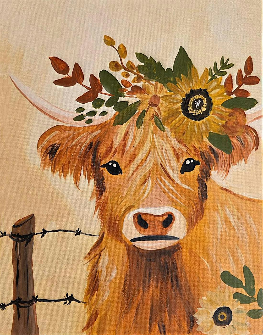 Paint Party – Honey the Highland Cow – September 15 Town Line sports Grille at Town Line Sports Grille – Hallowell, ME