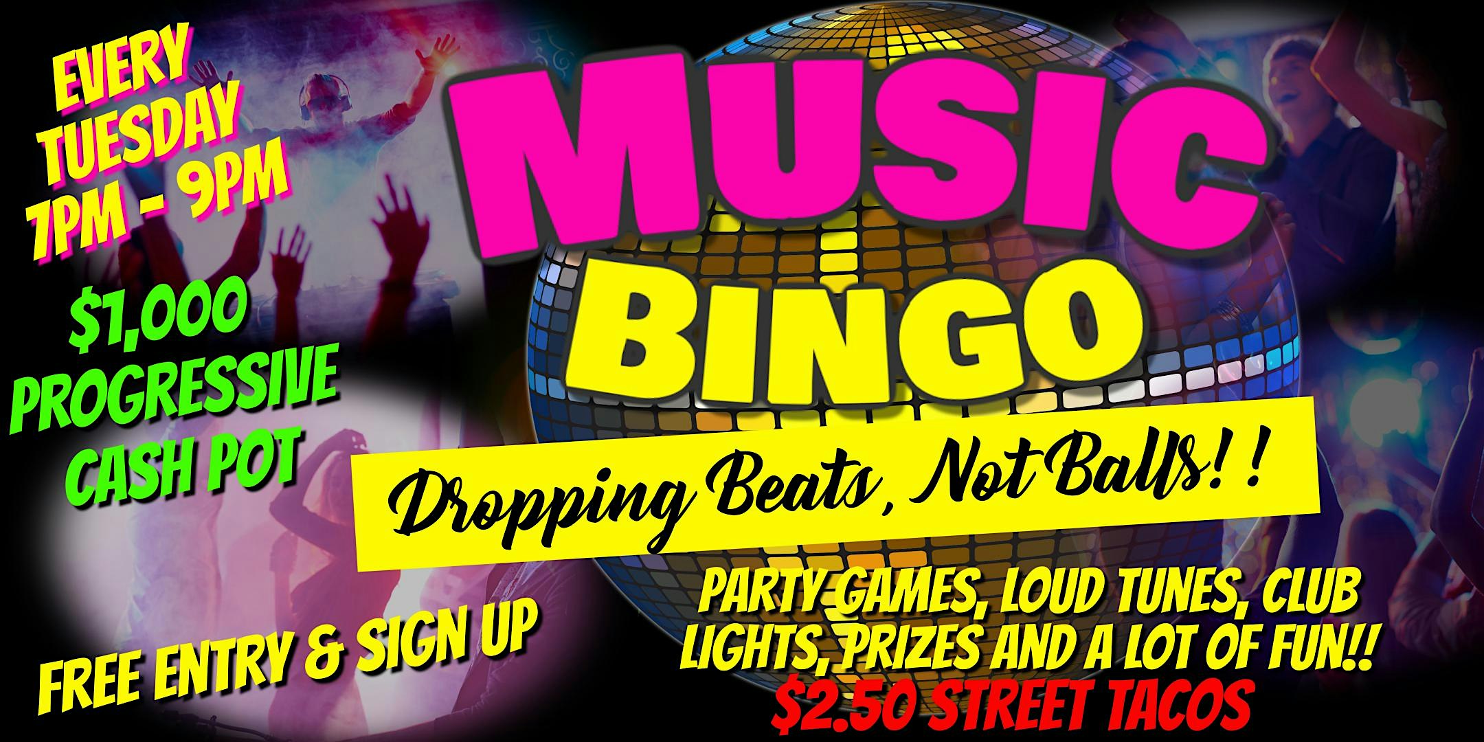 $1,000 Progressive Cash Pot Music Bingo & Street Taco Tuesday at The Revel – Frisco, TX