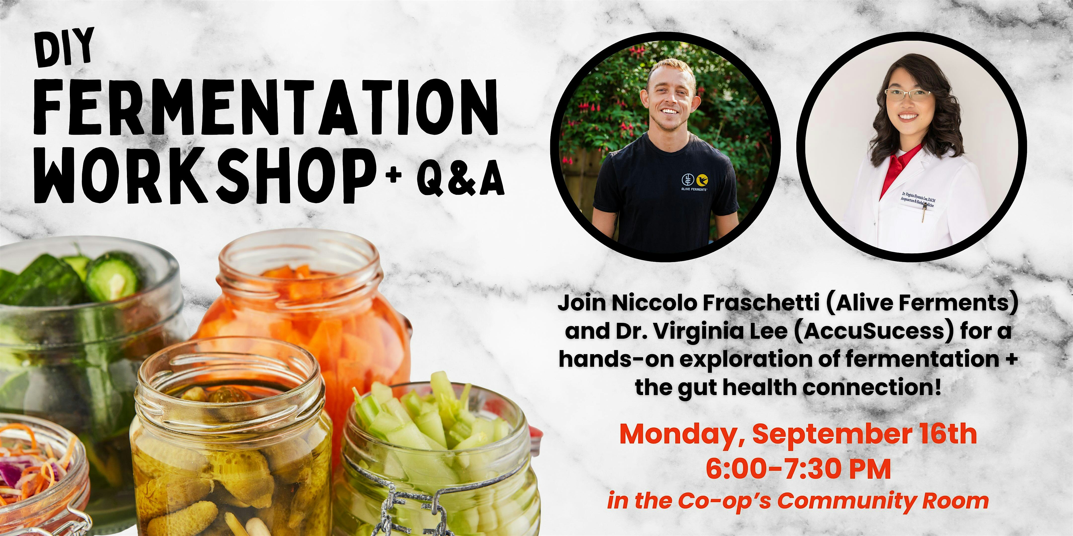 DIY Fermentation Workshop at OB People’s at Ocean Beach People’s Food Co-op – San Diego, CA