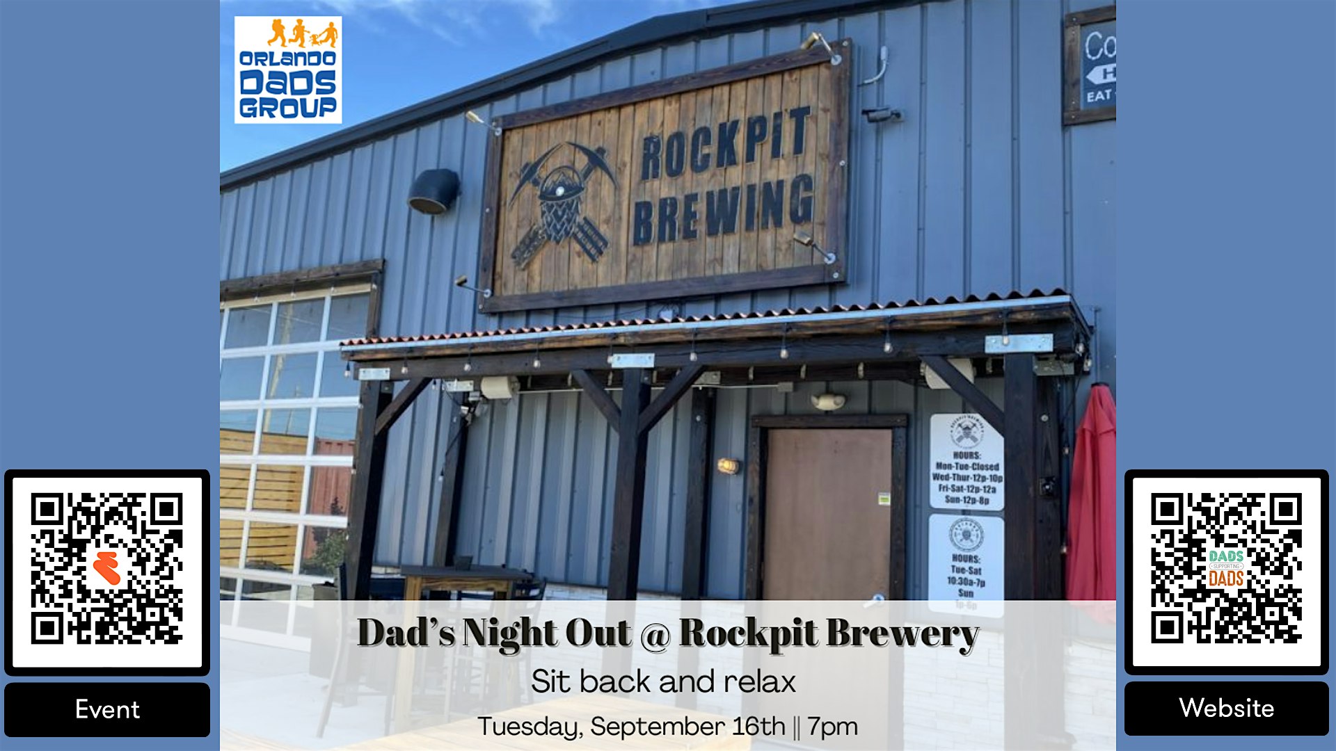 Orlando Dads Group: Dads Night Out at Rockpit Brewery at RockPit Brewing – Orlando, FL