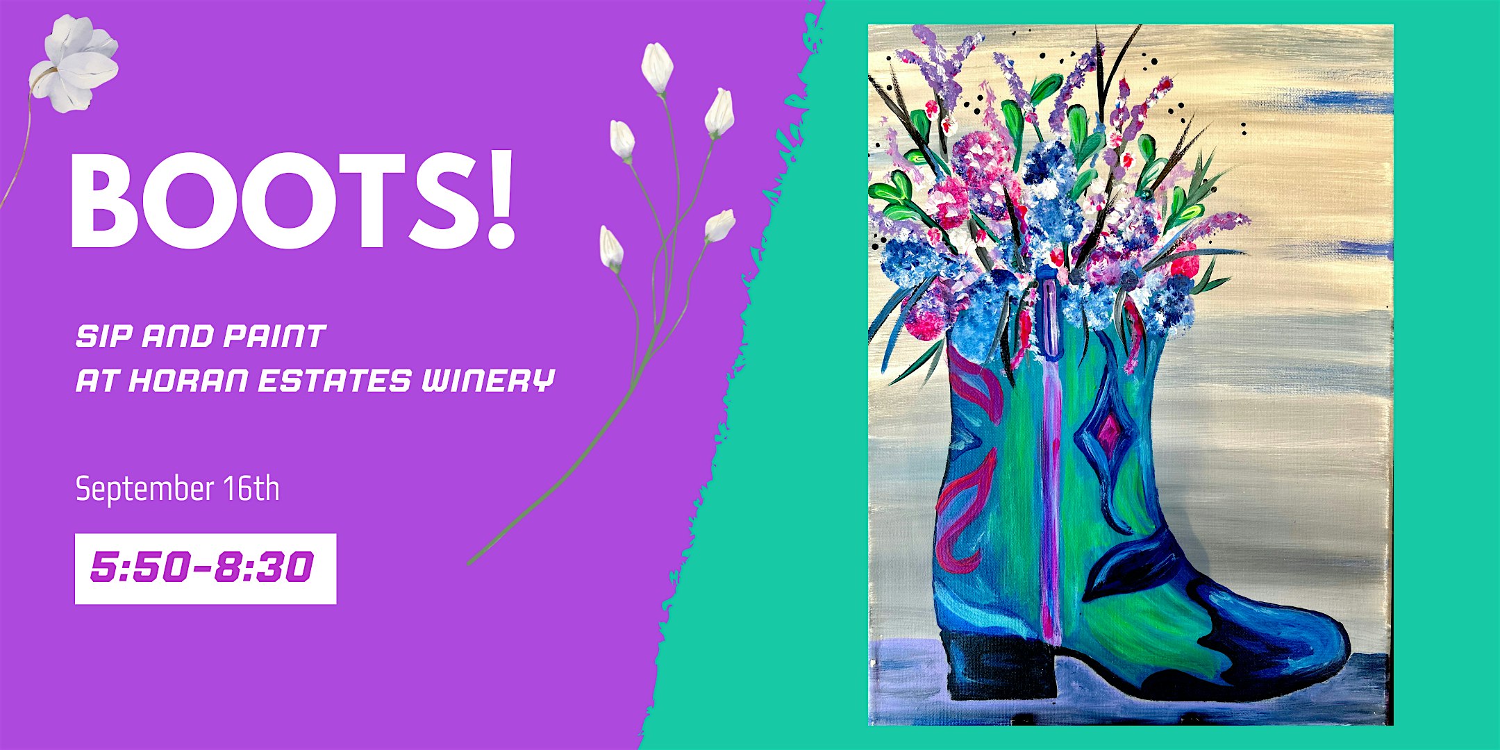Paint and Sip at Horan – BOOTS at Horan Estates Winery – Wenatchee, WA